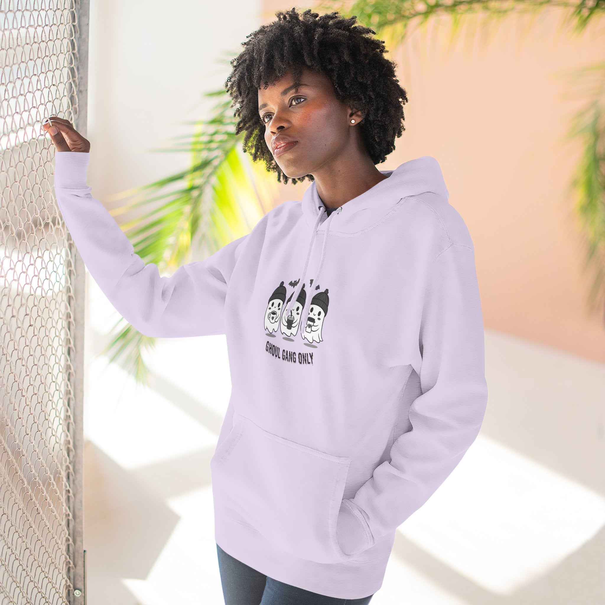 Copy of Ghoul Gang Only – Three-Panel Fleece Hoodie | Cozy Halloween Ghost Pullover, Women's Hoodie