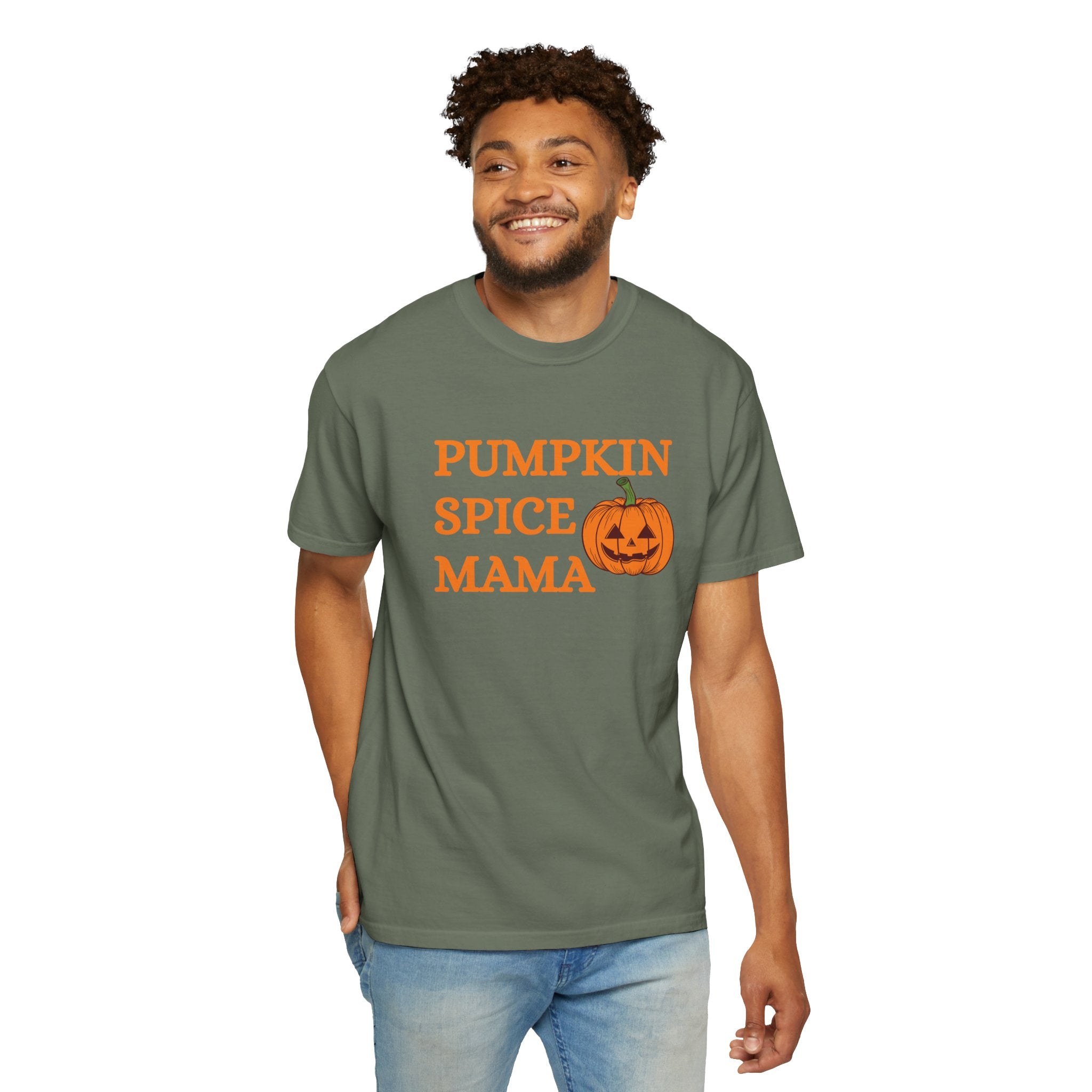 Pumpkin Spice Mama Fall Comfort Colors 1717 Graphic Tee – Cozy Autumn Shirt for Men