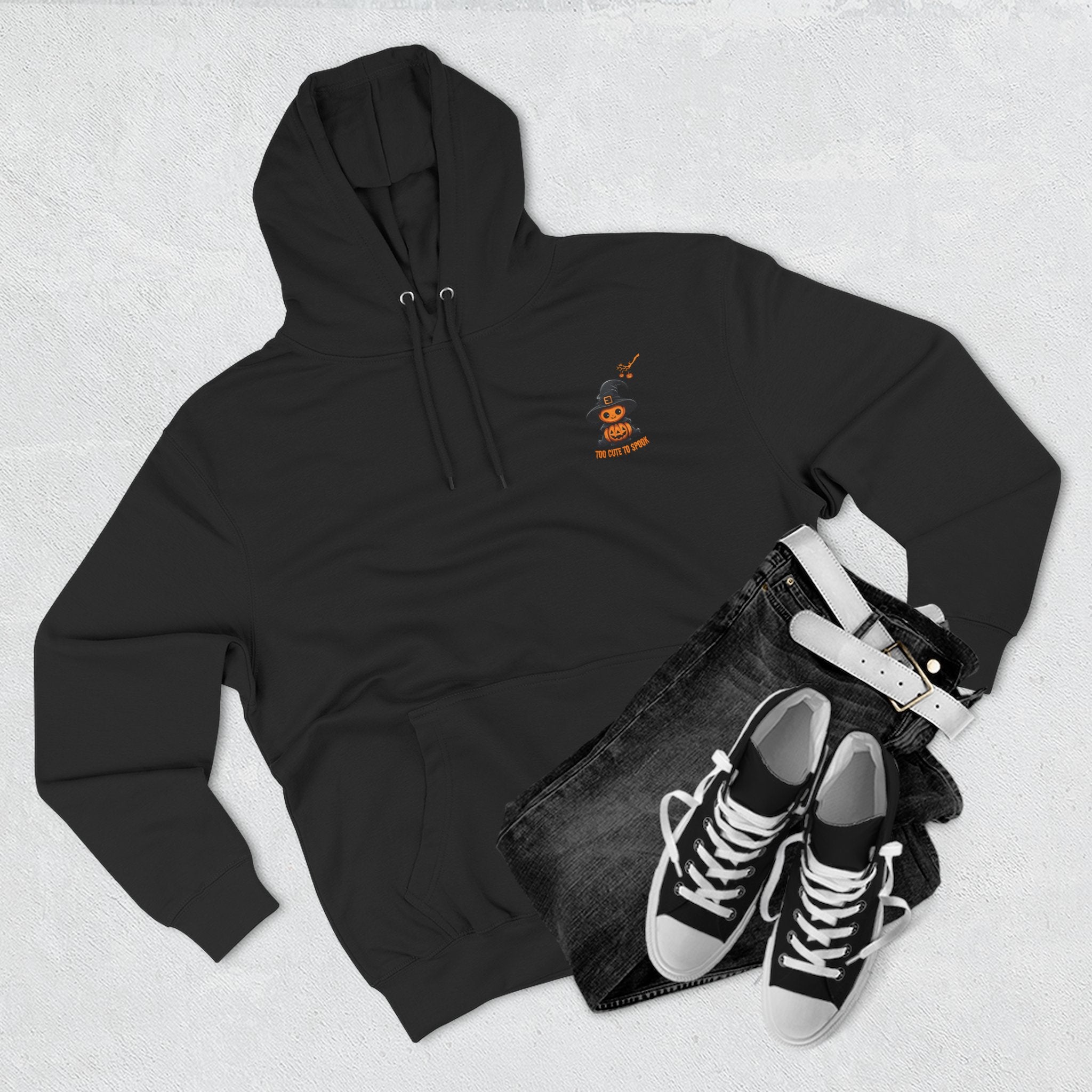 Too Cute To Spook - Three-Panel Fleece Hoodie, Premium Women's Hoodie