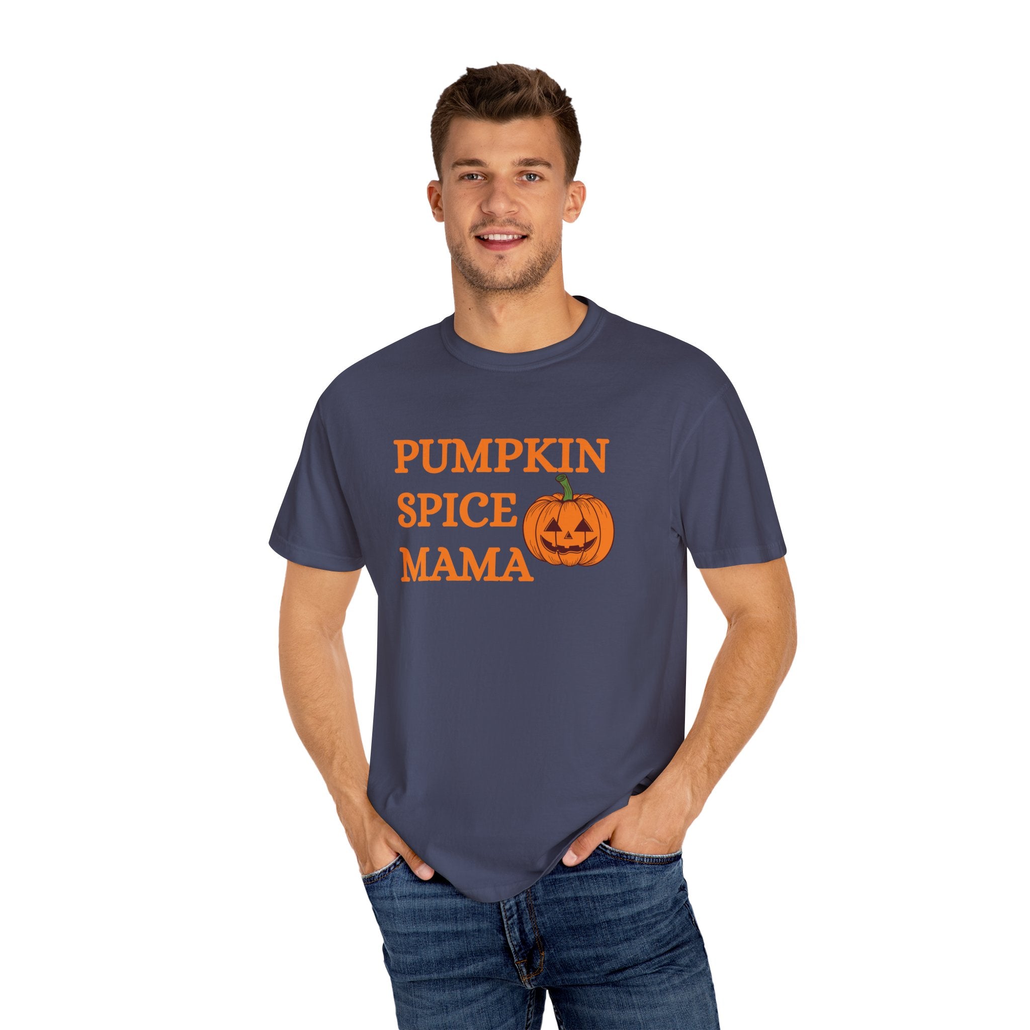 Pumpkin Spice Mama Fall Comfort Colors 1717 Graphic Tee – Cozy Autumn Shirt for Men