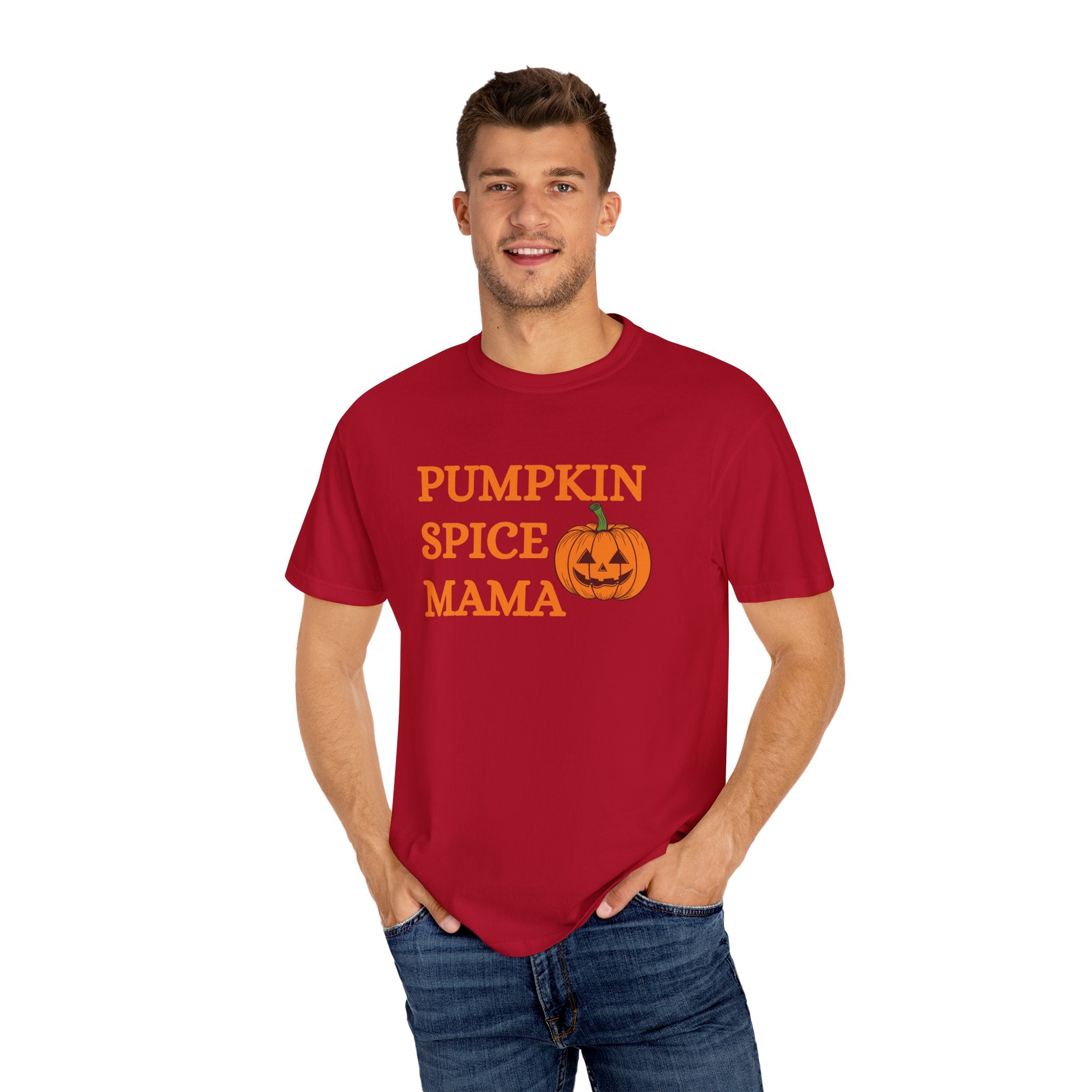 Pumpkin Spice Mama Fall Comfort Colors 1717 Graphic Tee – Cozy Autumn Shirt for Men