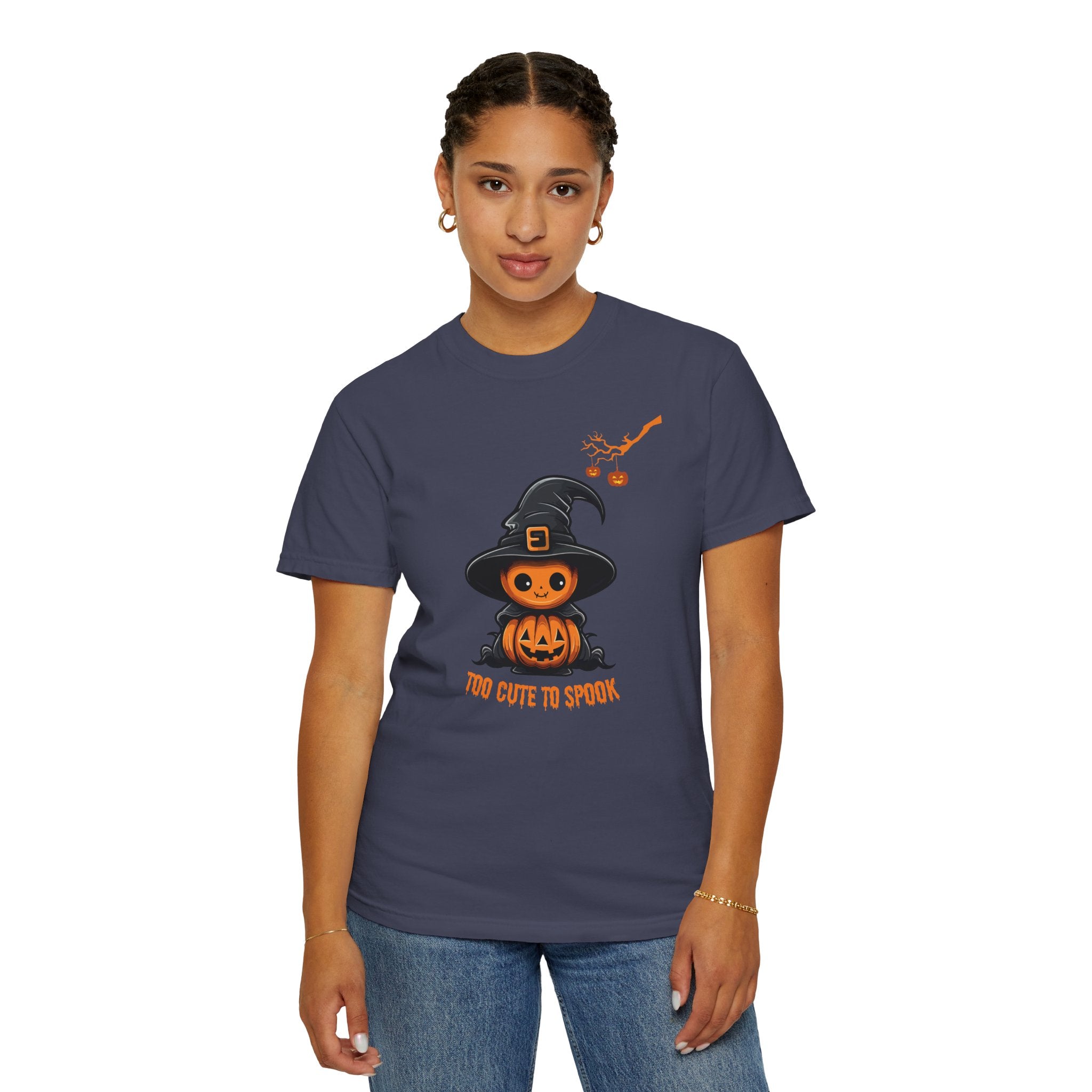 Halloween Pumpkin Fall Comfort Colors 1717 Graphic Tee – Cozy Halloween Shirt for Women
