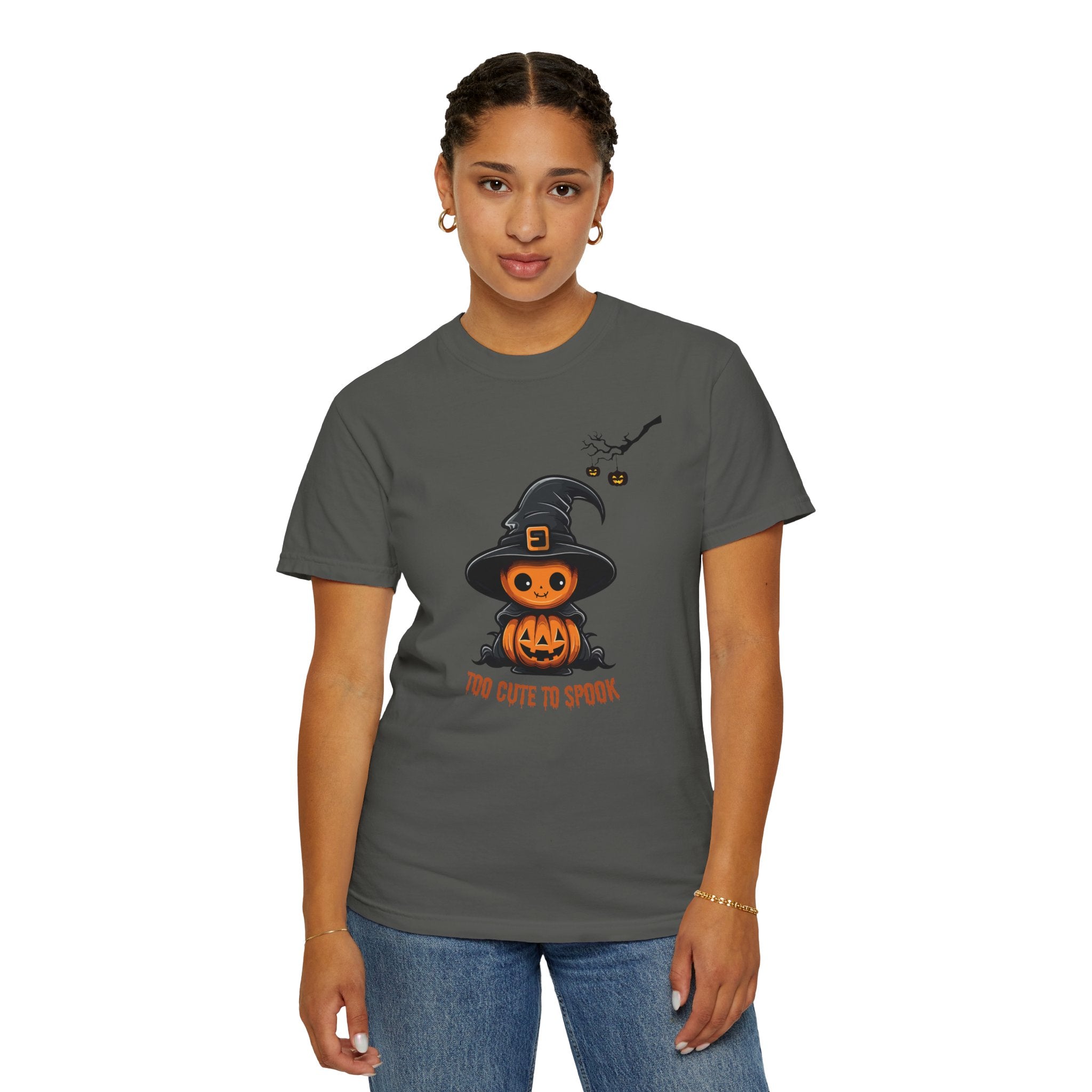 Halloween Pumpkin Fall Comfort Colors 1717 Graphic Tee – Cozy Halloween Shirt for Women