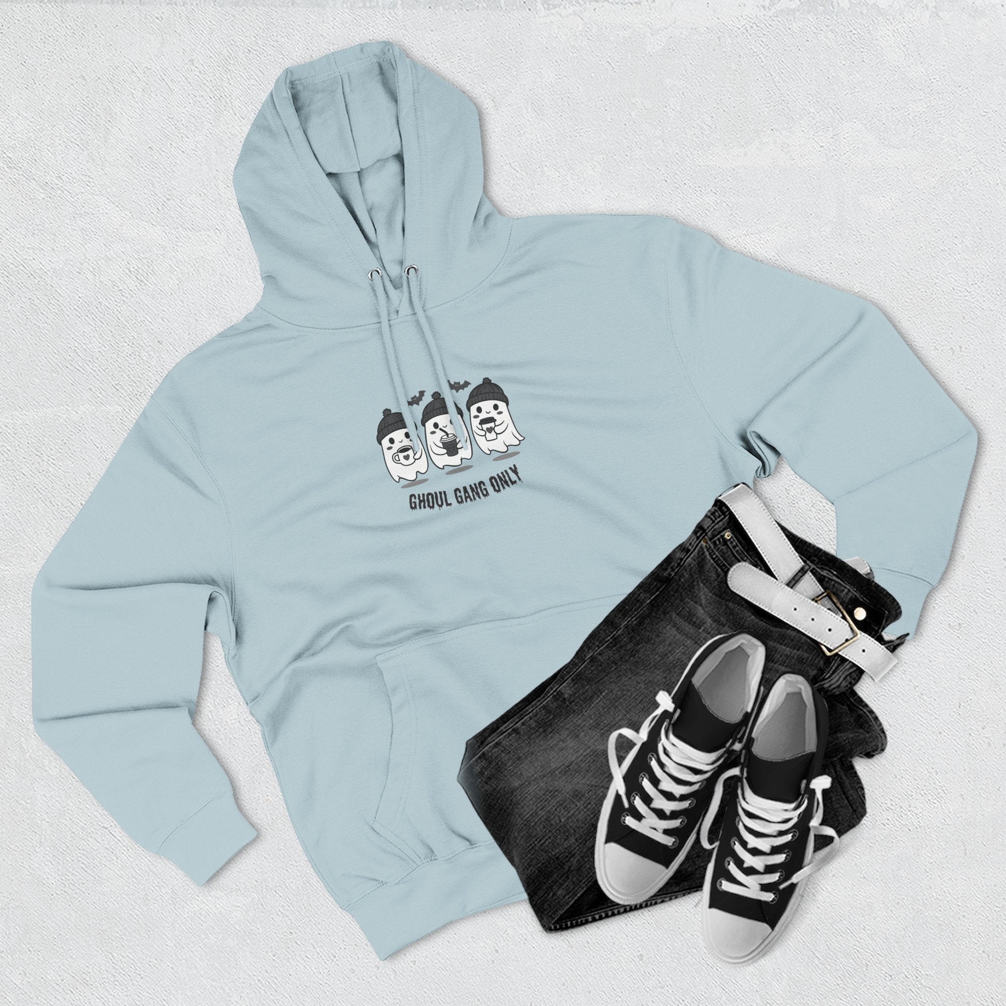 Copy of Ghoul Gang Only – Three-Panel Fleece Hoodie | Cozy Halloween Ghost Pullover, Women's Hoodie