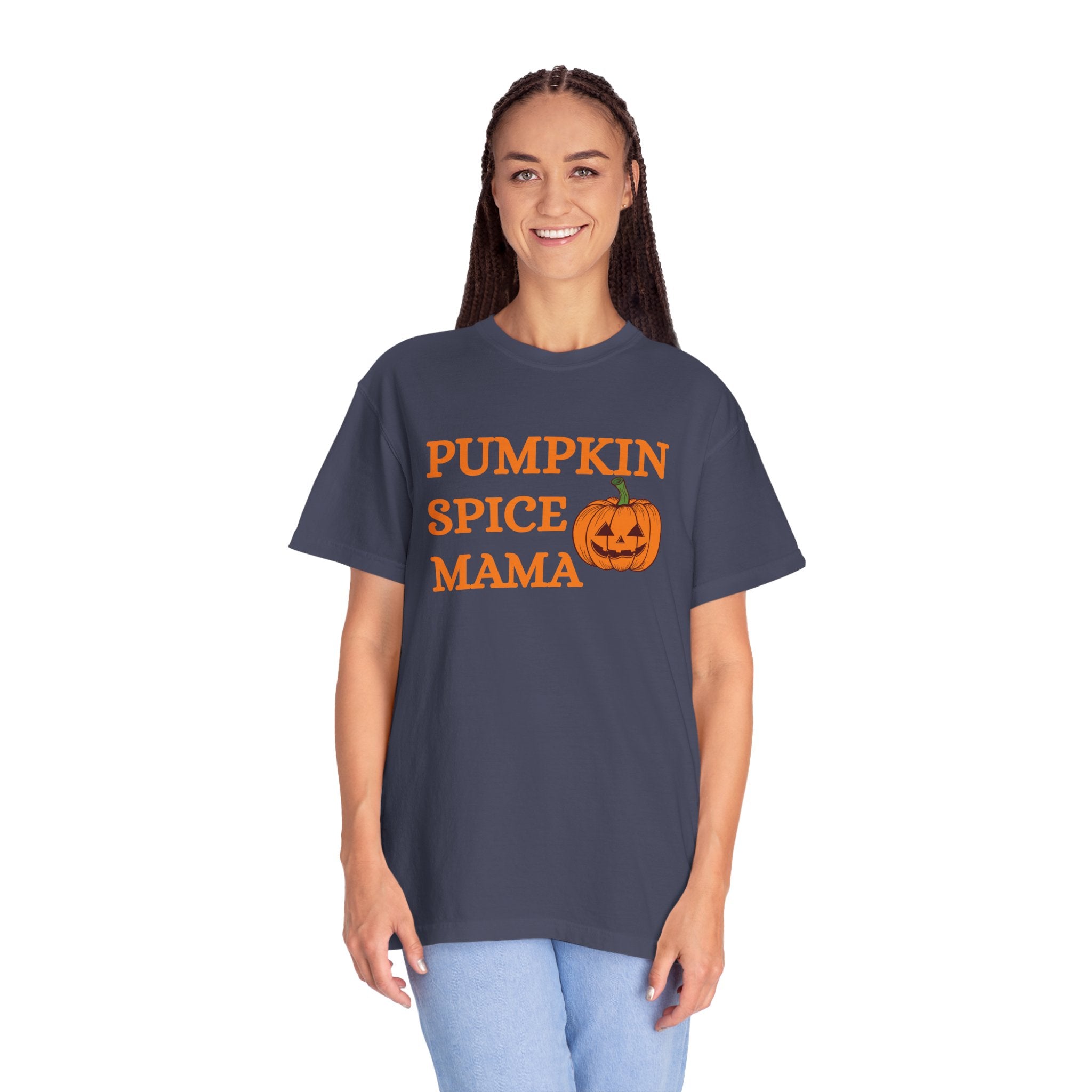 Pumpkin Spice Mama Fall Comfort Colors 1717 Graphic Tee – Cozy Autumn Shirt for Women