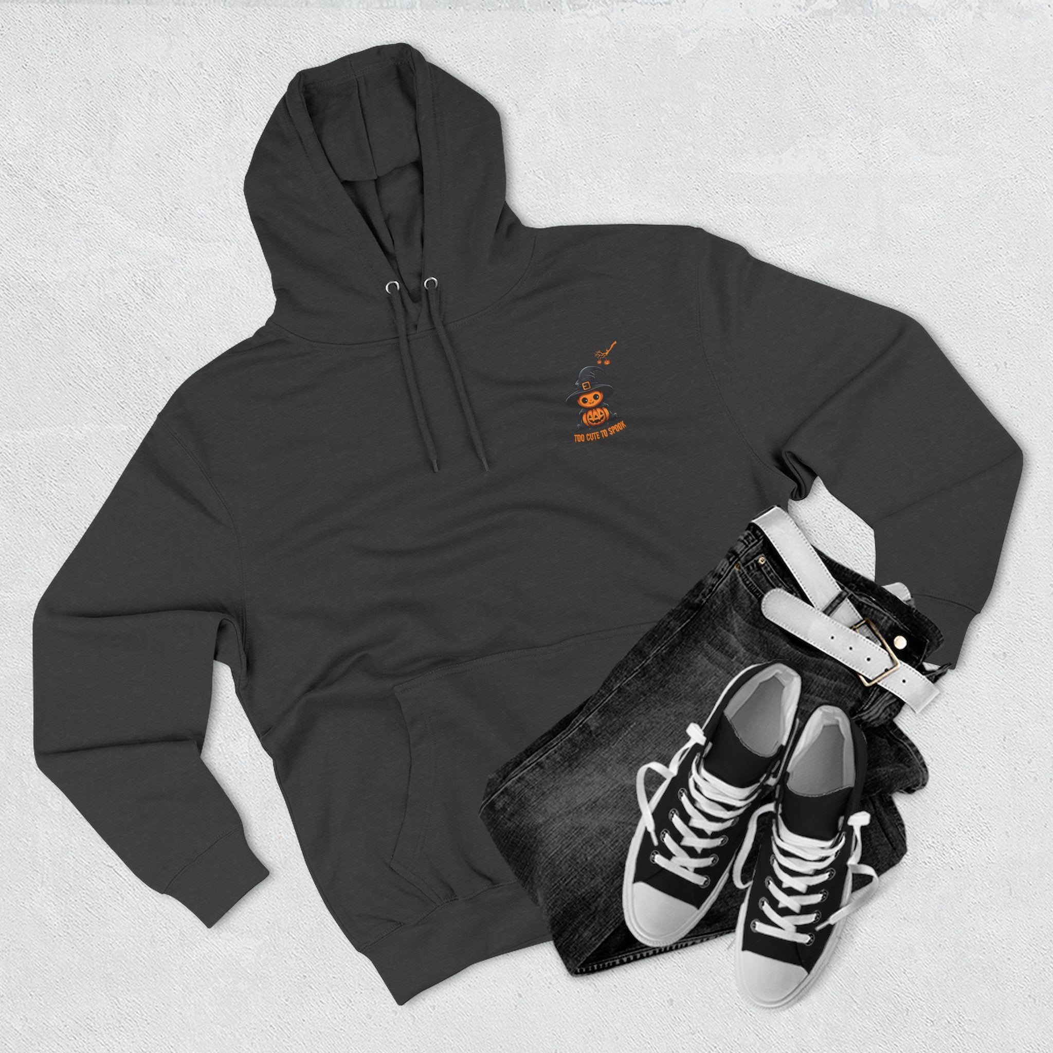 Too Cute To Spook - Three-Panel Fleece Hoodie, Premium Women's Hoodie