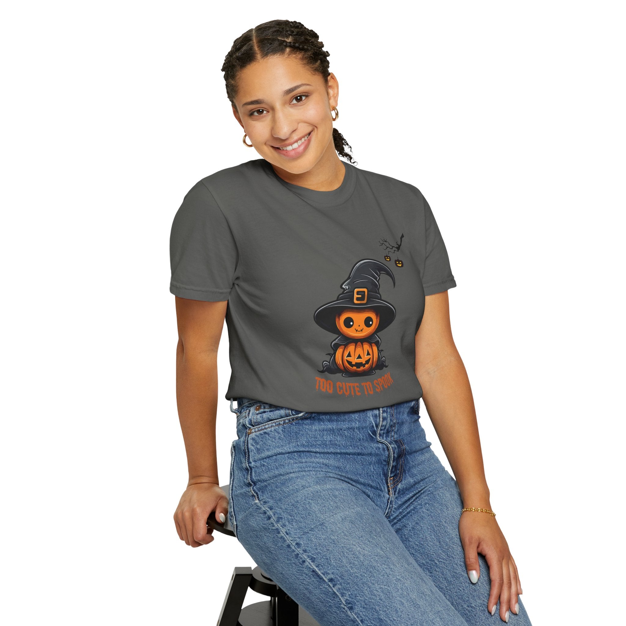 Halloween Pumpkin Fall Comfort Colors 1717 Graphic Tee – Cozy Halloween Shirt for Women