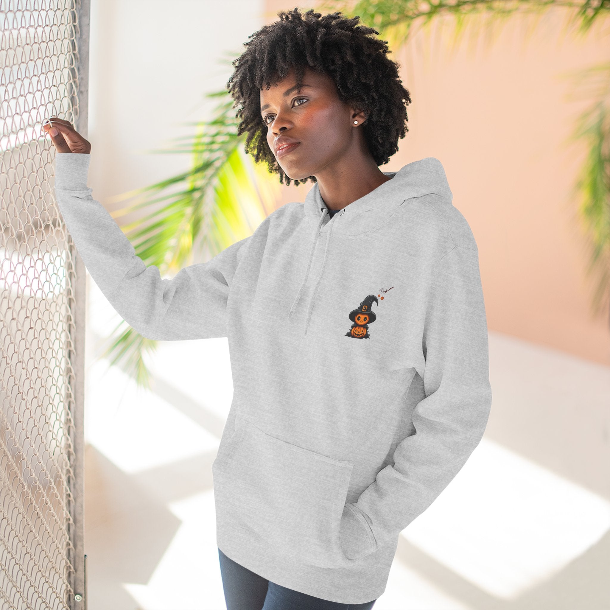 Too Cute To Spook - Three-Panel Fleece Hoodie, Premium Women's Hoodie