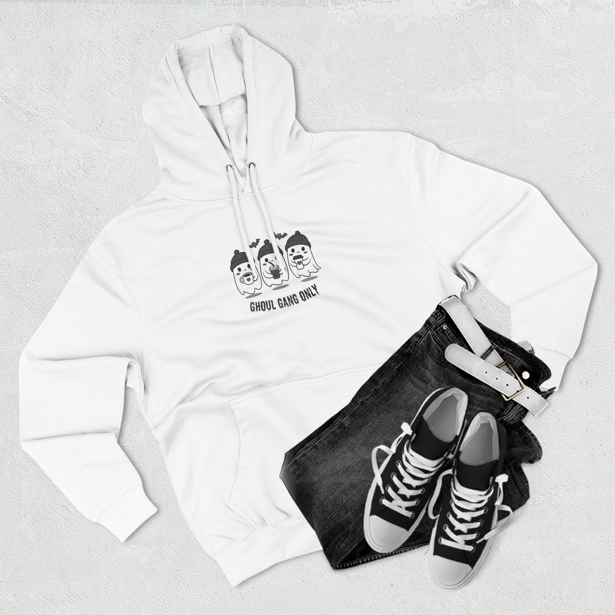 Copy of Ghoul Gang Only – Three-Panel Fleece Hoodie | Cozy Halloween Ghost Pullover, Women's Hoodie