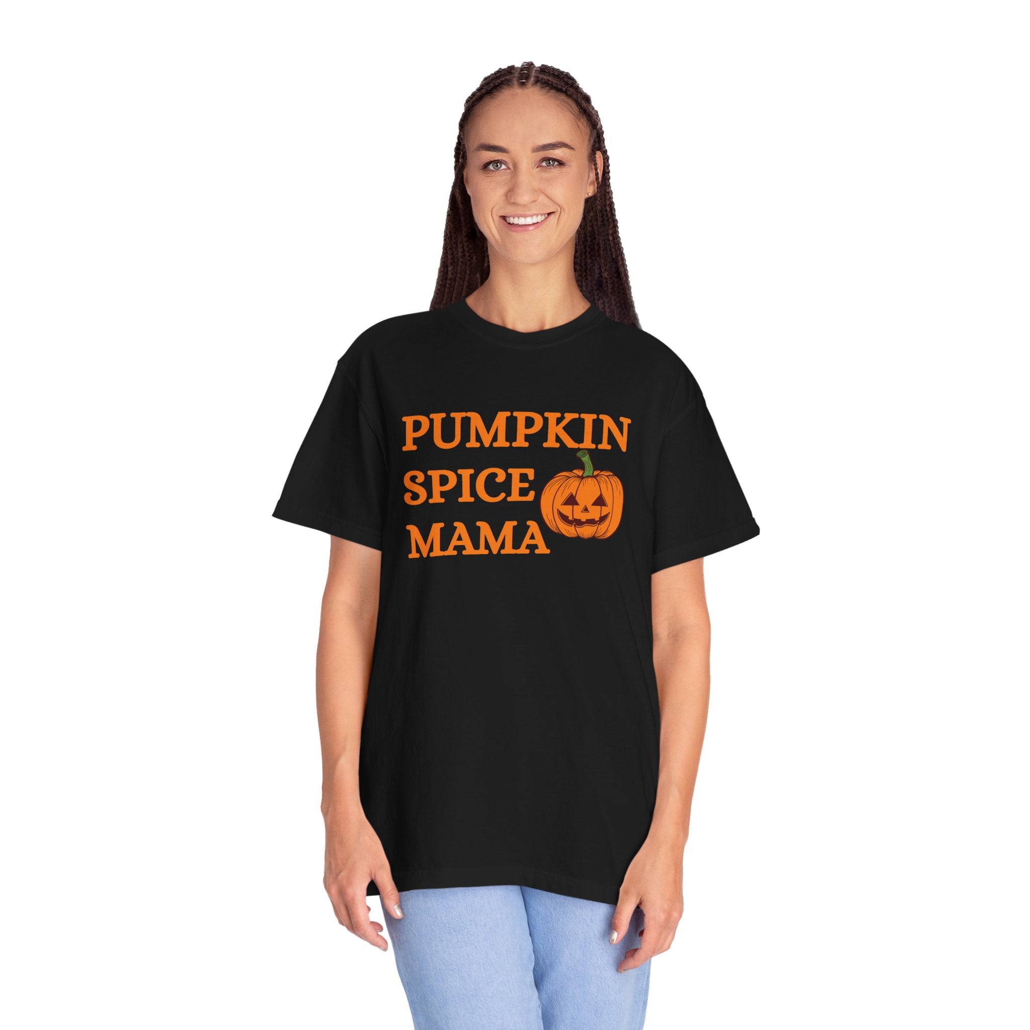 Pumpkin Spice Mama Fall Comfort Colors 1717 Graphic Tee – Cozy Autumn Shirt for Women
