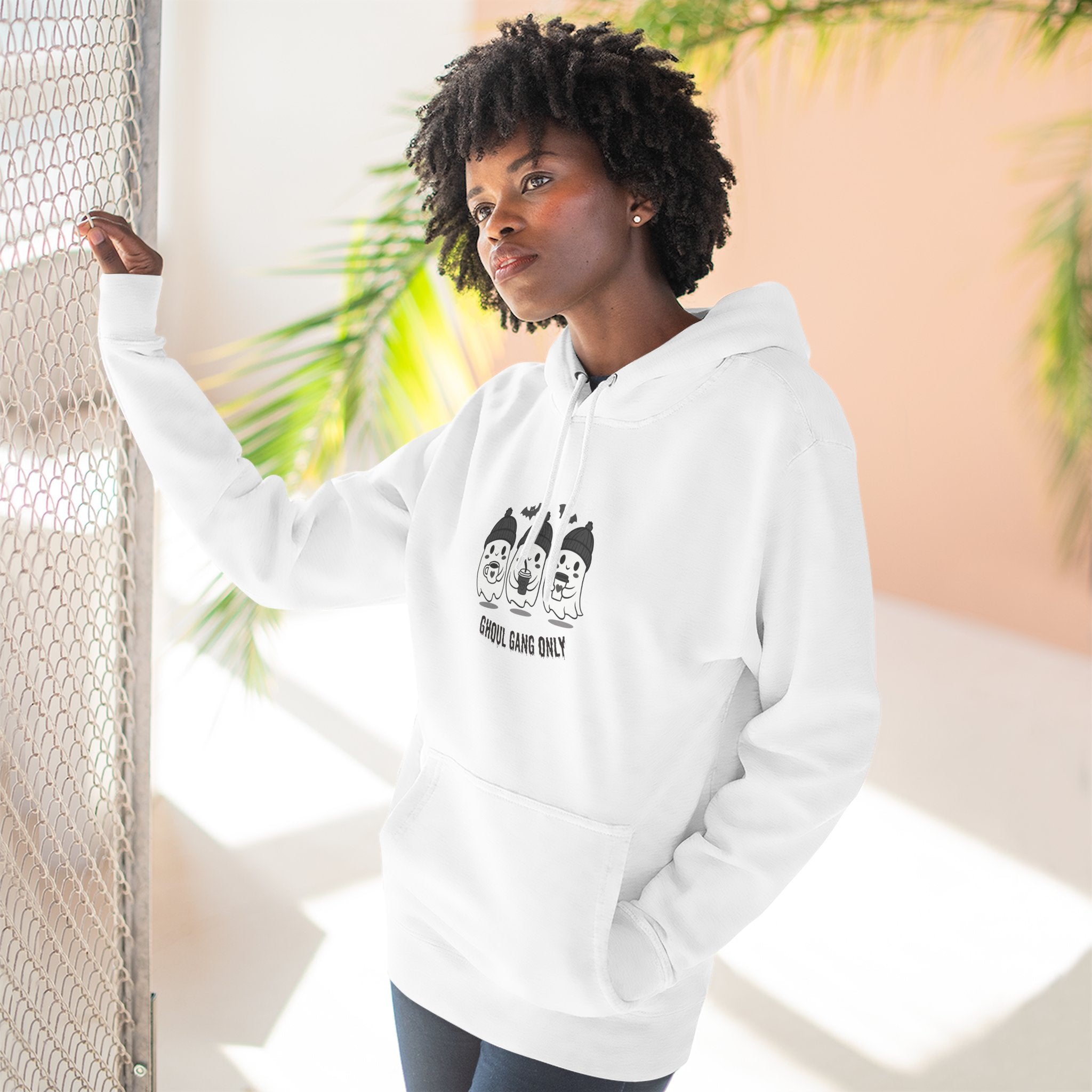 Copy of Ghoul Gang Only – Three-Panel Fleece Hoodie | Cozy Halloween Ghost Pullover, Women's Hoodie