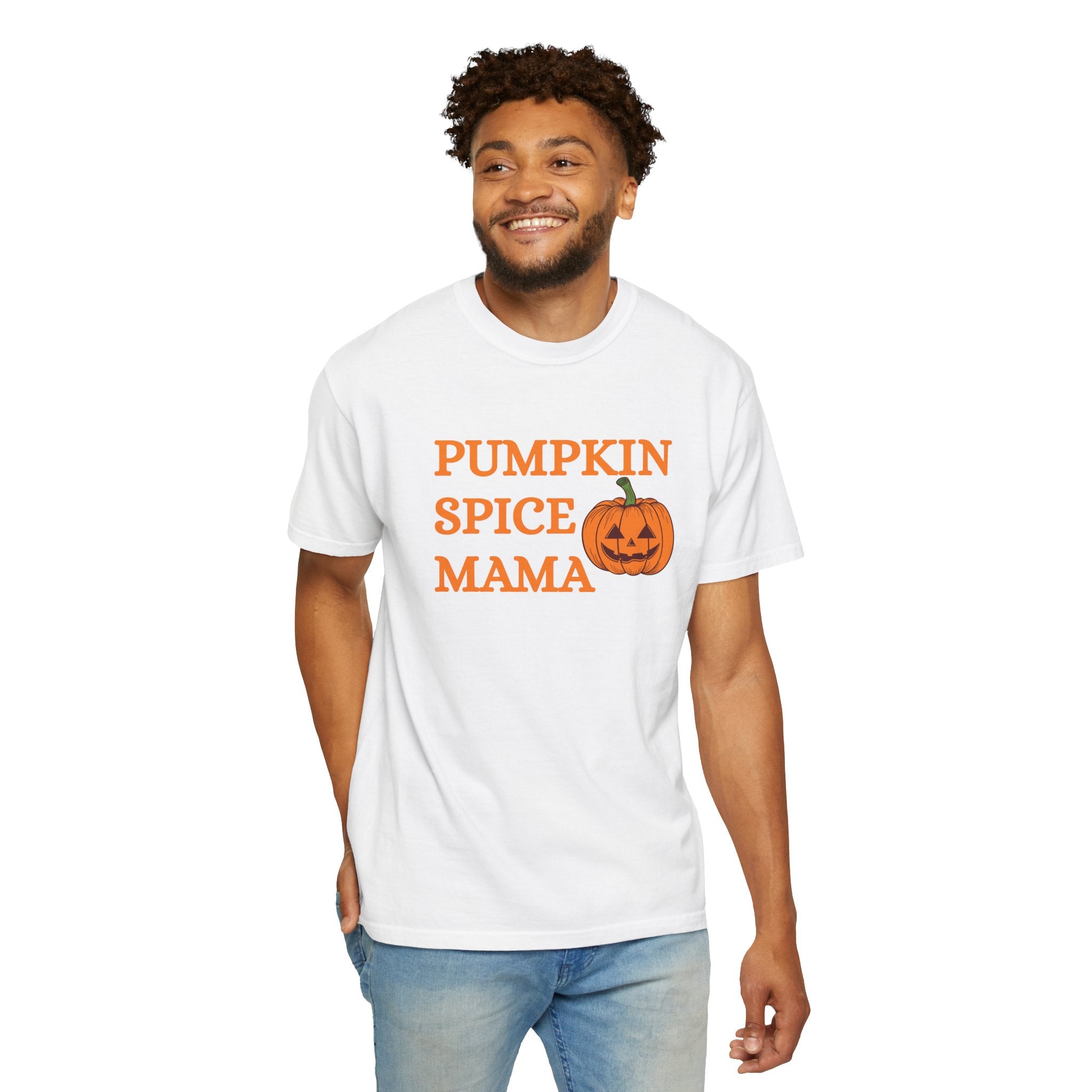 Pumpkin Spice Mama Fall Comfort Colors 1717 Graphic Tee – Cozy Autumn Shirt for Men