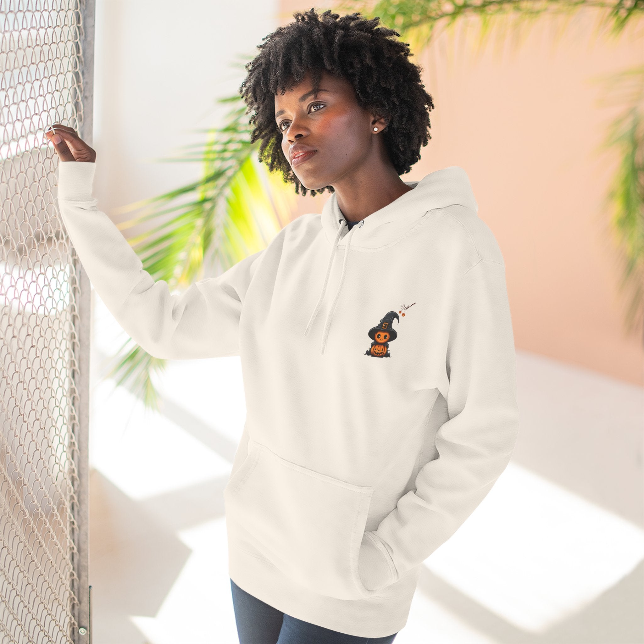 Too Cute To Spook - Three-Panel Fleece Hoodie, Premium Women's Hoodie