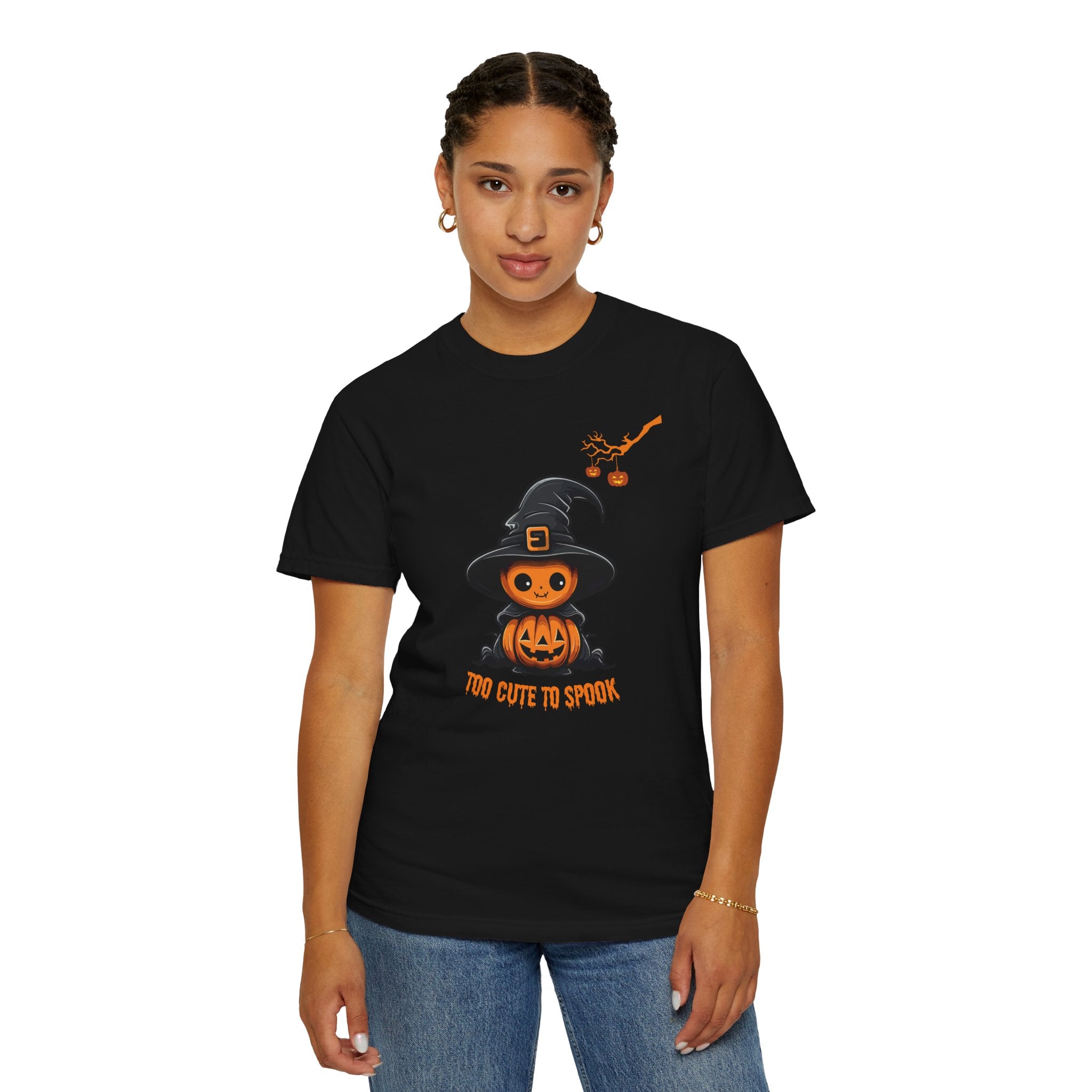 Halloween Pumpkin Fall Comfort Colors 1717 Graphic Tee – Cozy Halloween Shirt for Women