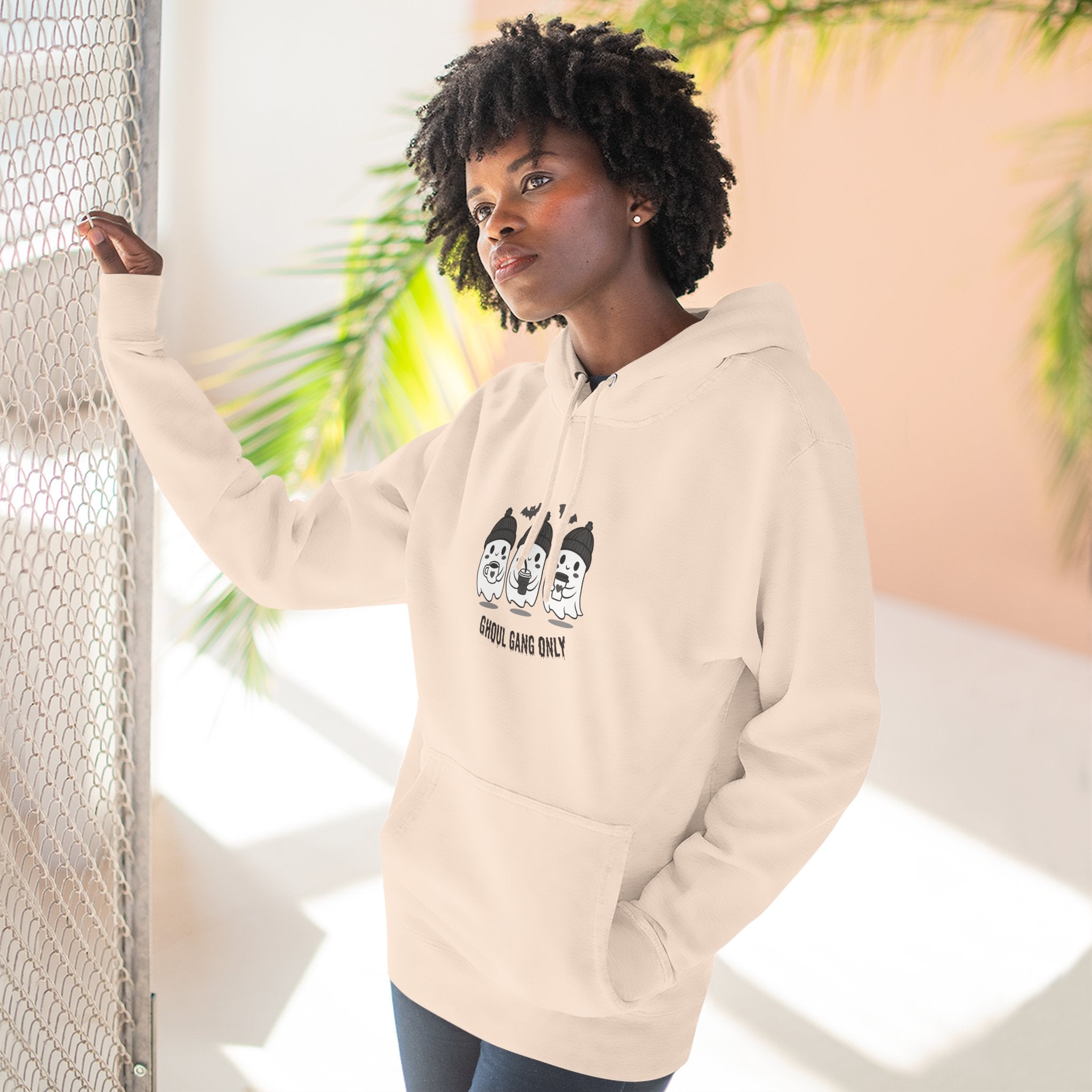Copy of Ghoul Gang Only – Three-Panel Fleece Hoodie | Cozy Halloween Ghost Pullover, Women's Hoodie