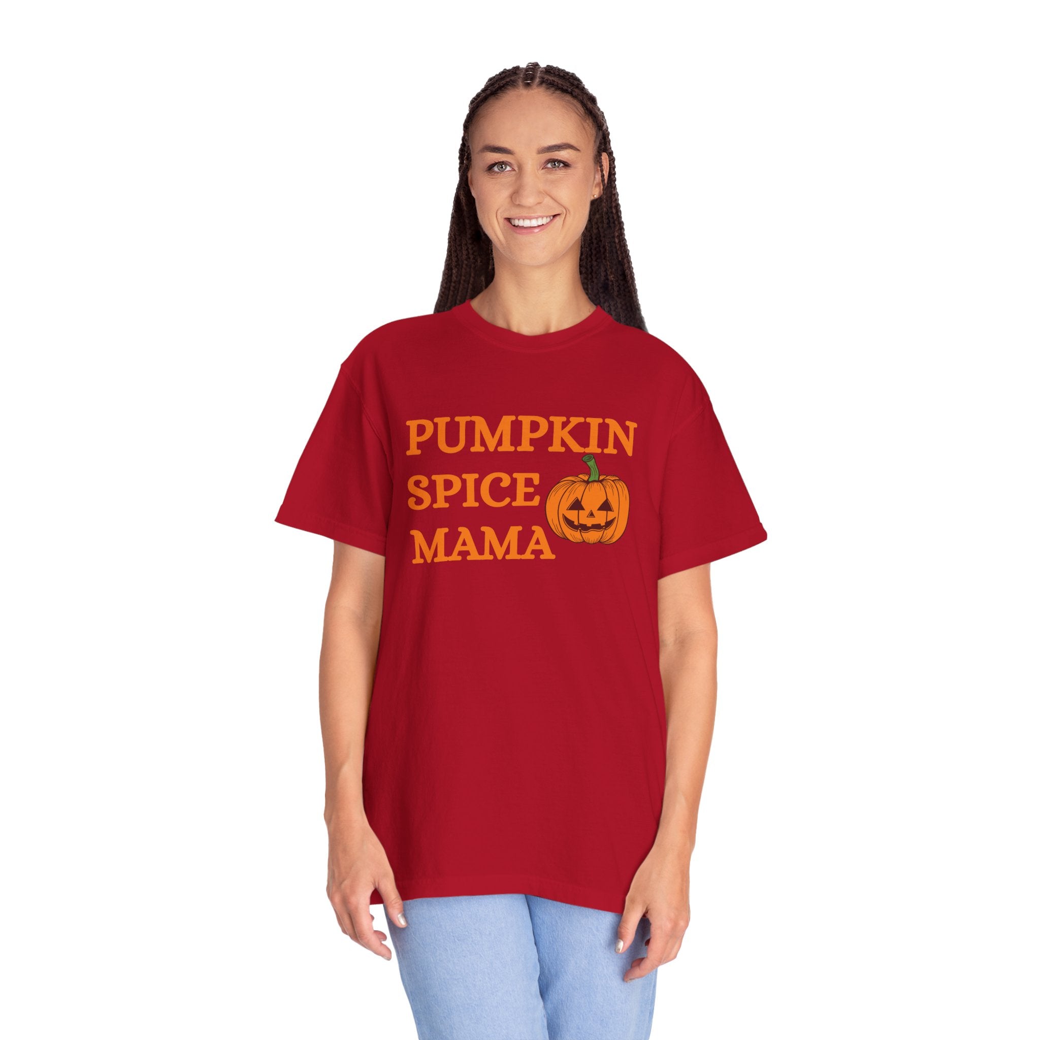 Pumpkin Spice Mama Fall Comfort Colors 1717 Graphic Tee – Cozy Autumn Shirt for Women