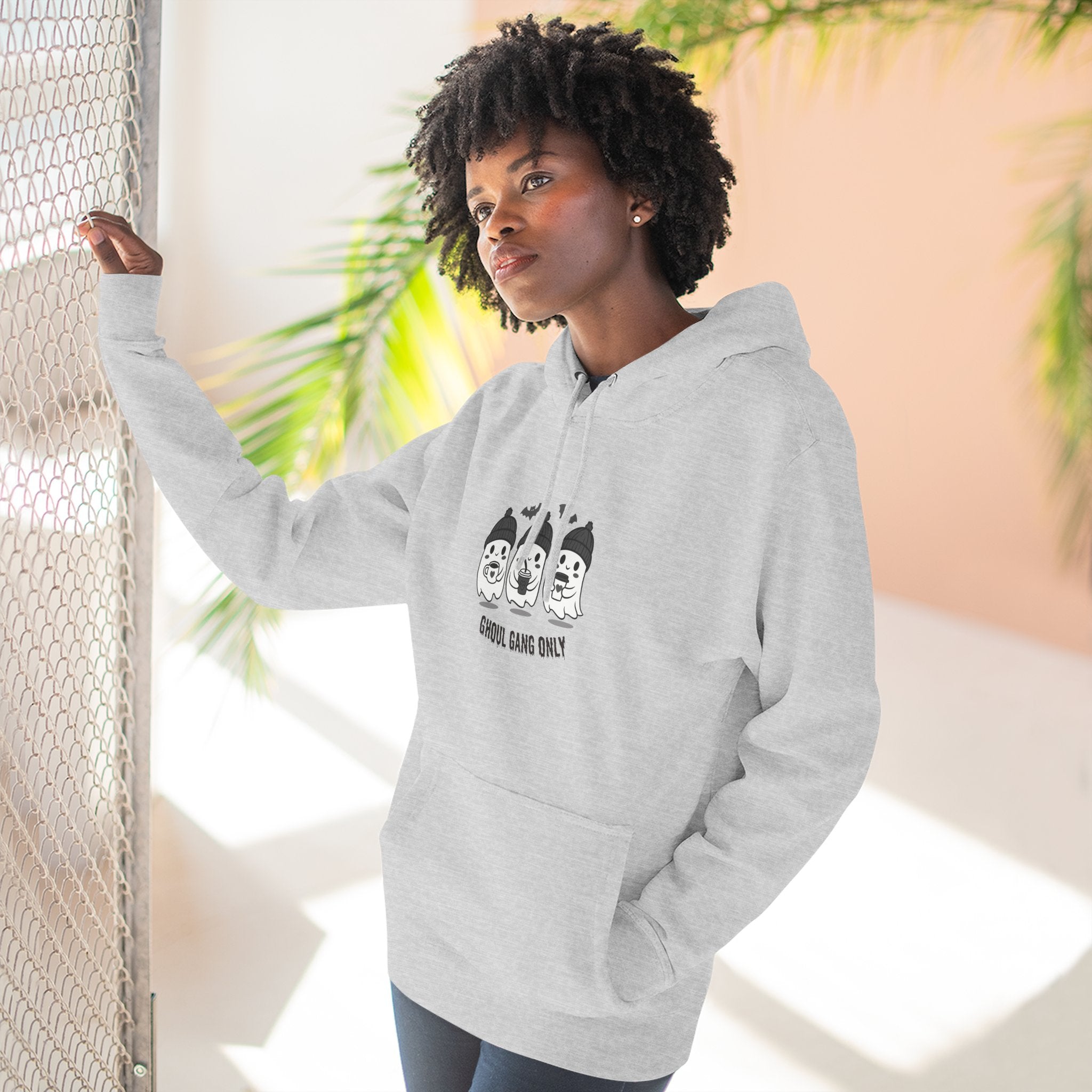 Copy of Ghoul Gang Only – Three-Panel Fleece Hoodie | Cozy Halloween Ghost Pullover, Women's Hoodie