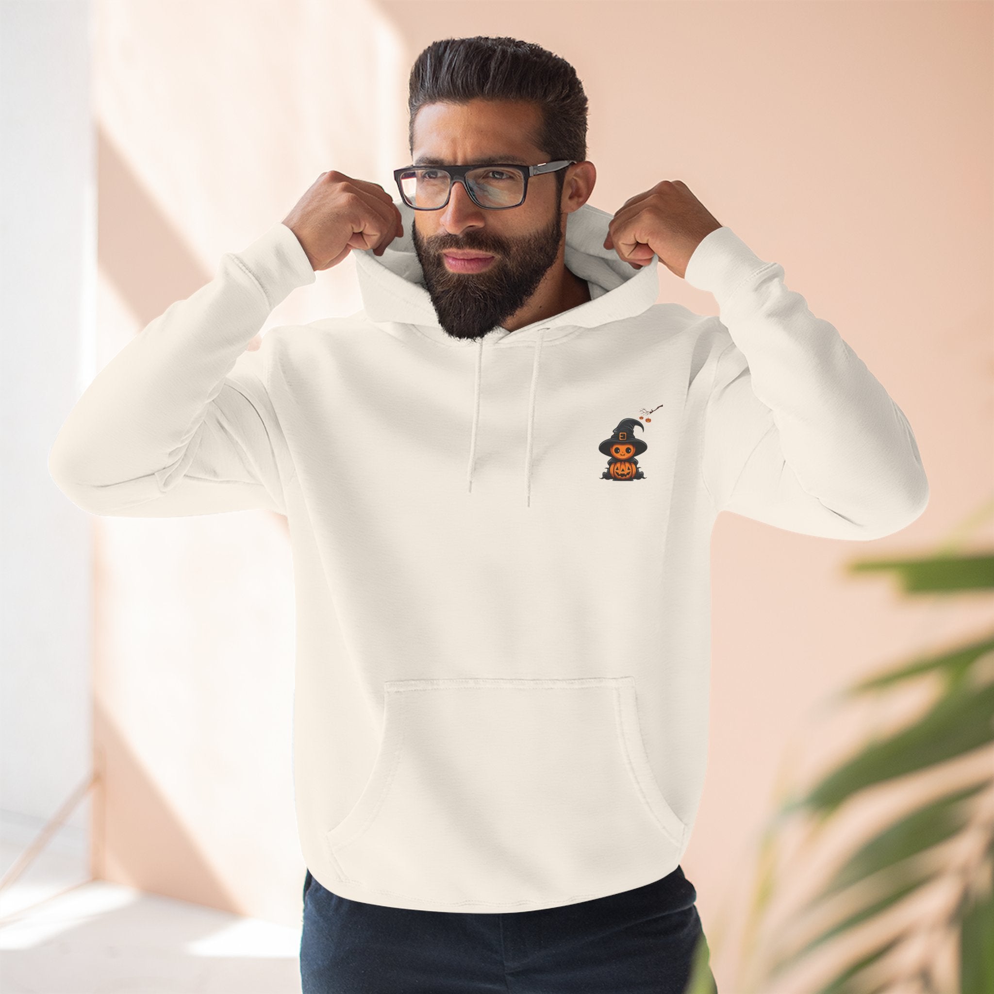 Too Cute To Spook - Three-Panel Fleece Hoodie, Premium Men's Hoodie