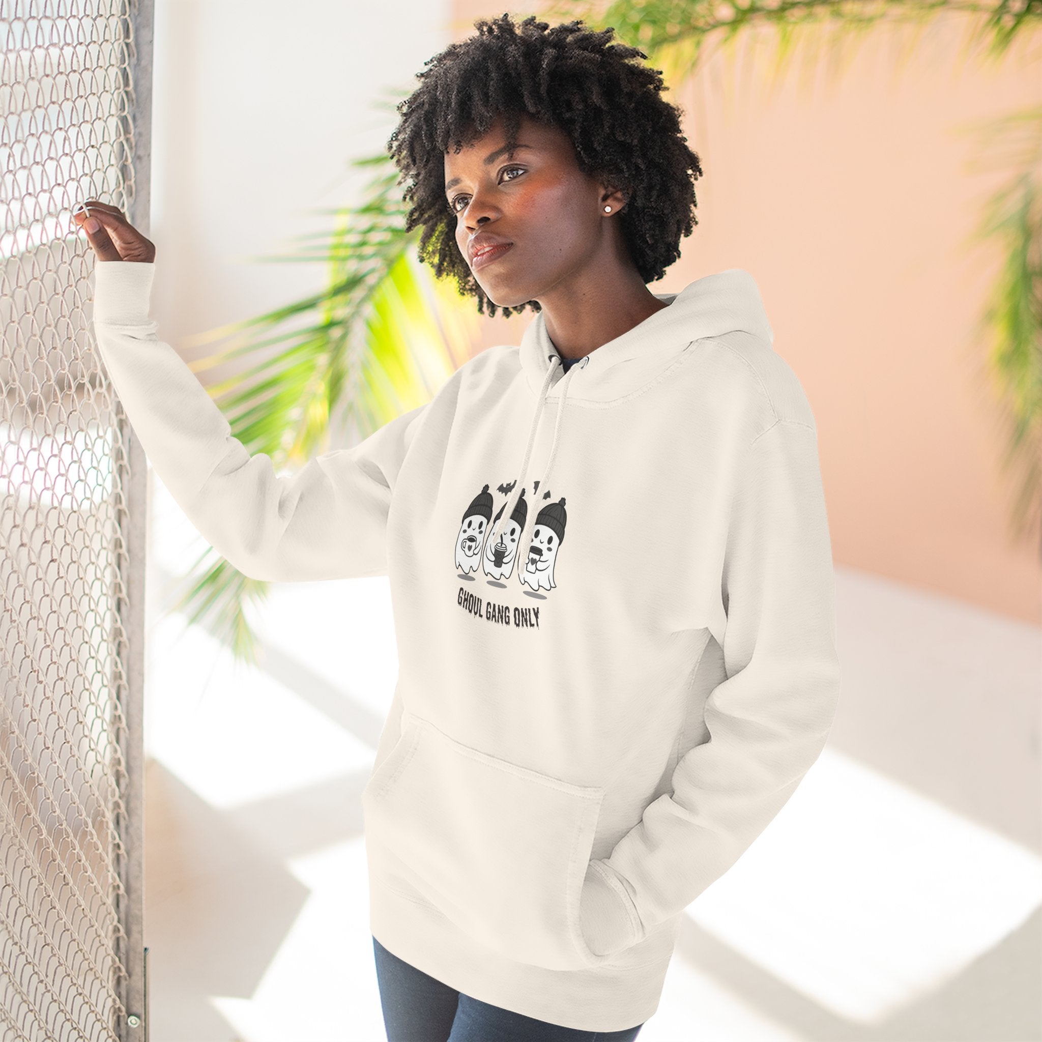 Copy of Ghoul Gang Only – Three-Panel Fleece Hoodie | Cozy Halloween Ghost Pullover, Women's Hoodie
