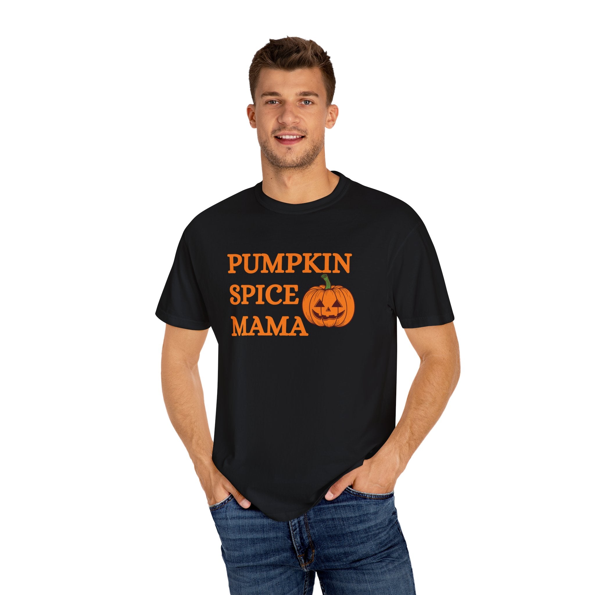 Pumpkin Spice Mama Fall Comfort Colors 1717 Graphic Tee – Cozy Autumn Shirt for Men