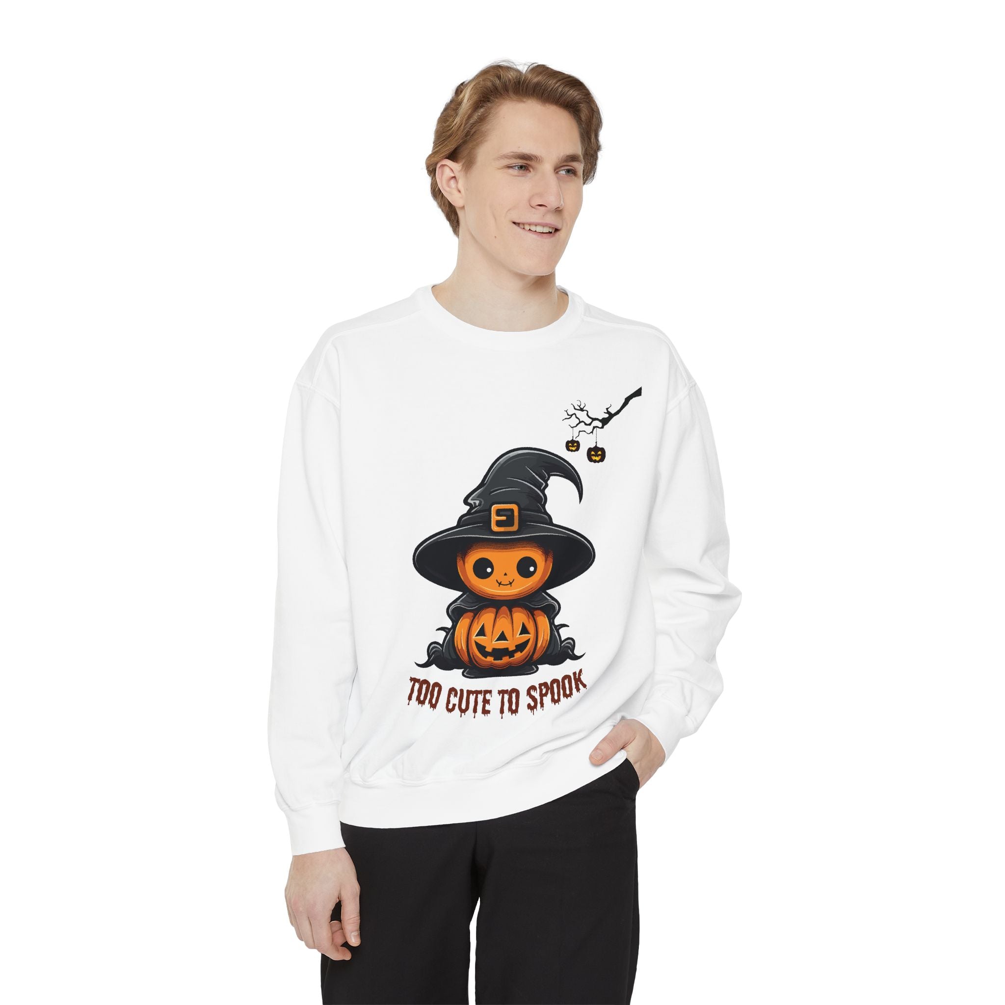 Too Cute To Spook - Mens Sweatshirt, Halloween Sweatshirts