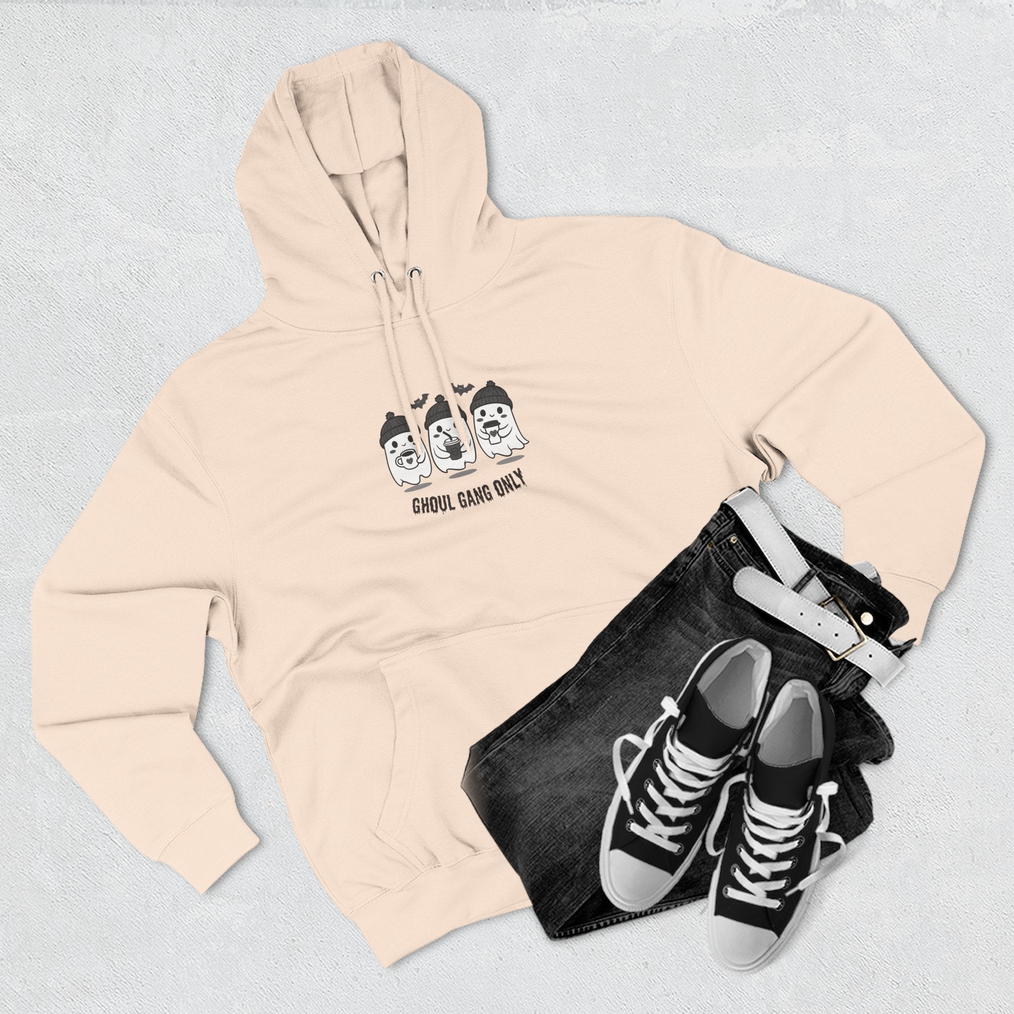 Copy of Ghoul Gang Only – Three-Panel Fleece Hoodie | Cozy Halloween Ghost Pullover, Women's Hoodie