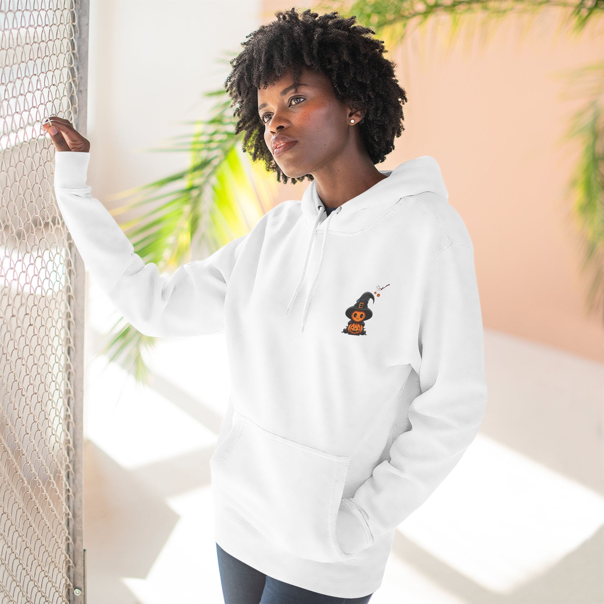 Too Cute To Spook - Three-Panel Fleece Hoodie, Premium Women's Hoodie
