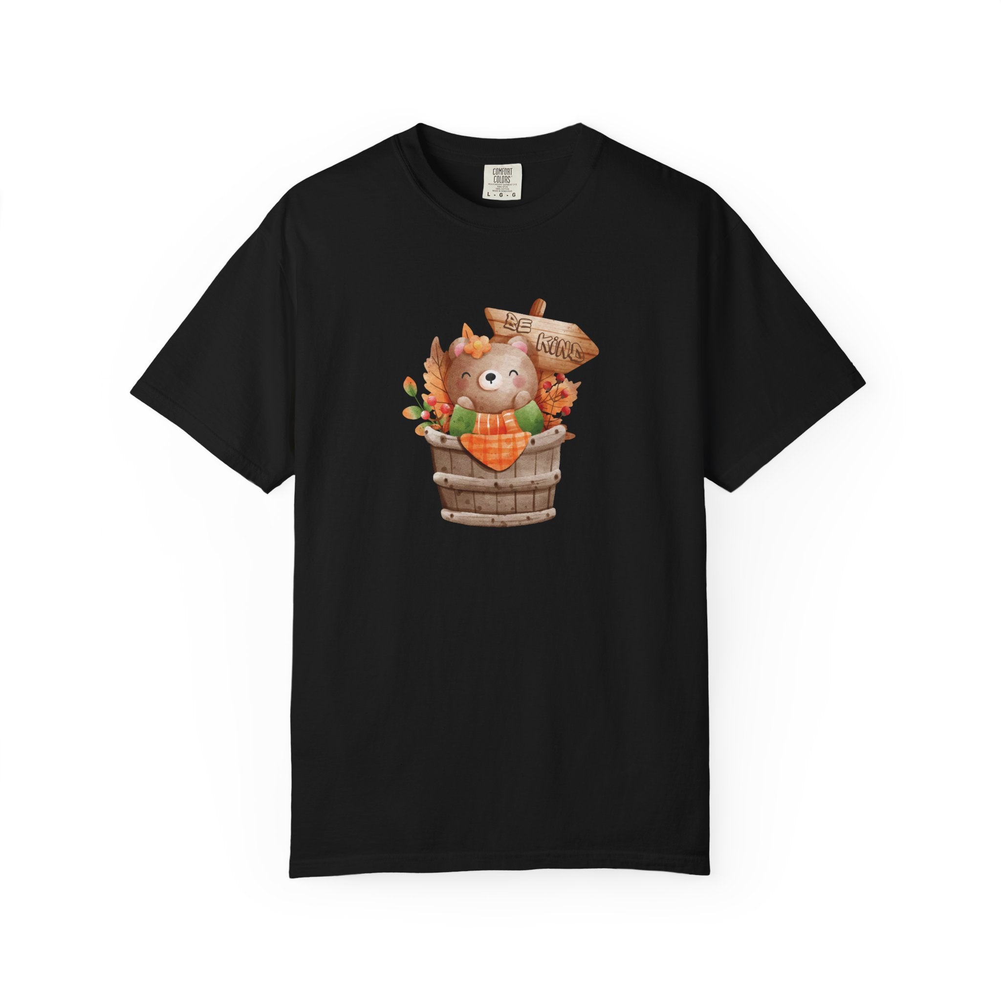 Be Kind Autumn Bear Comfort Colors Shirt | Fall Graphic Tee | Cozy Vintage Aesthetic Women's T-Shirt