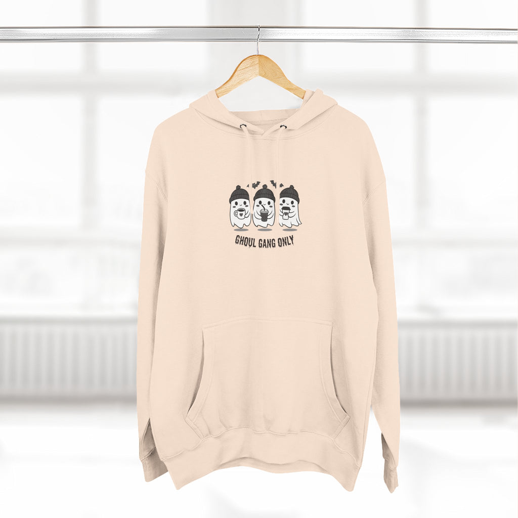 Ghoul Gang Only – Three-Panel Fleece Hoodie | Cozy Halloween Ghost Pullover, Men's Hoodie