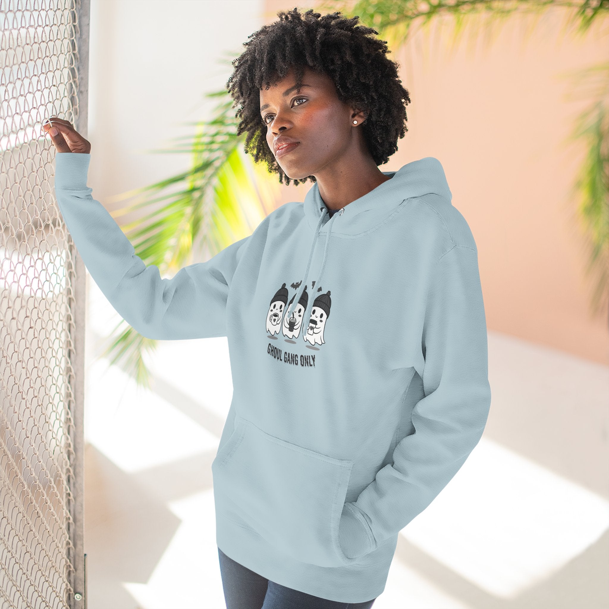 Copy of Ghoul Gang Only – Three-Panel Fleece Hoodie | Cozy Halloween Ghost Pullover, Women's Hoodie