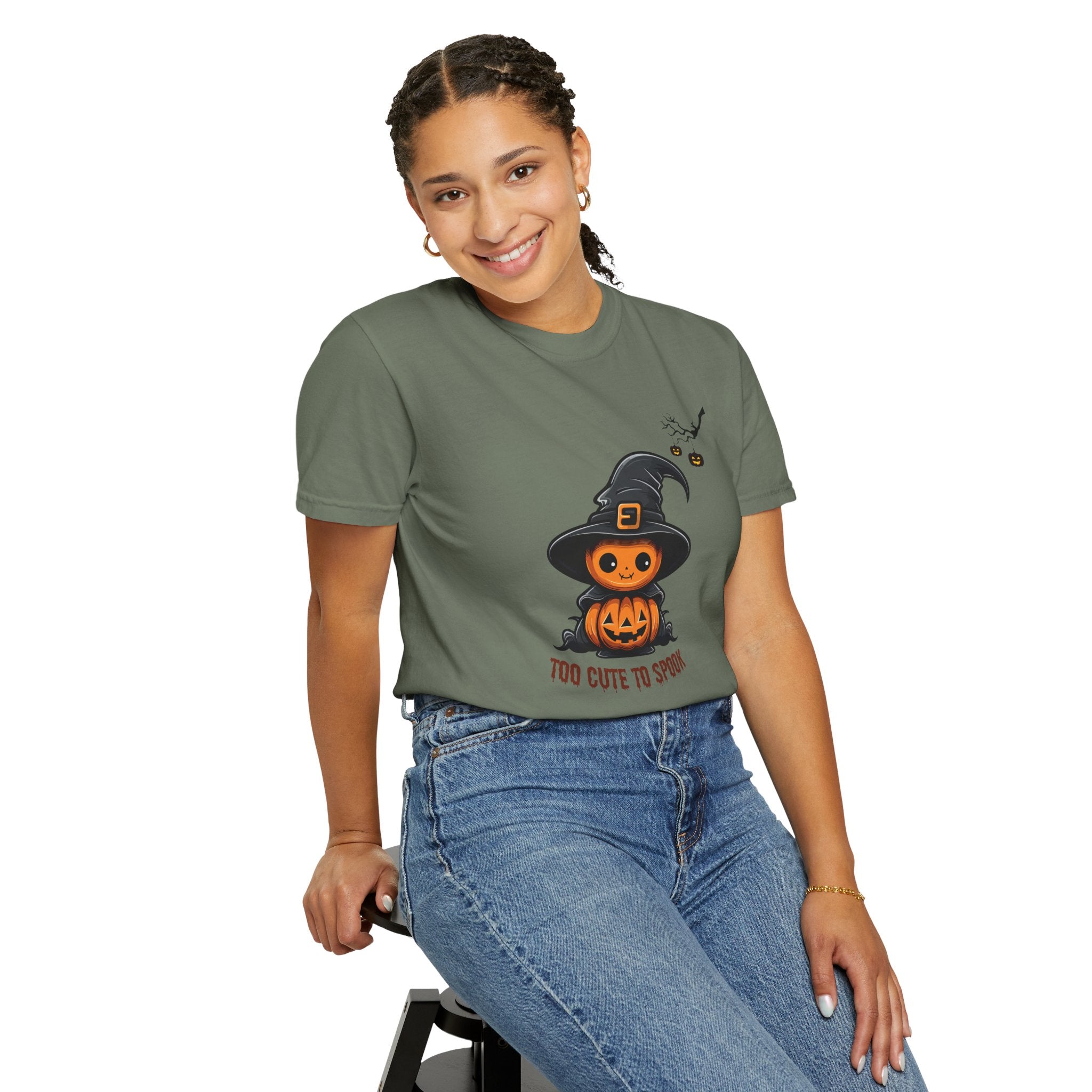 Halloween Pumpkin Fall Comfort Colors 1717 Graphic Tee – Cozy Halloween Shirt for Women