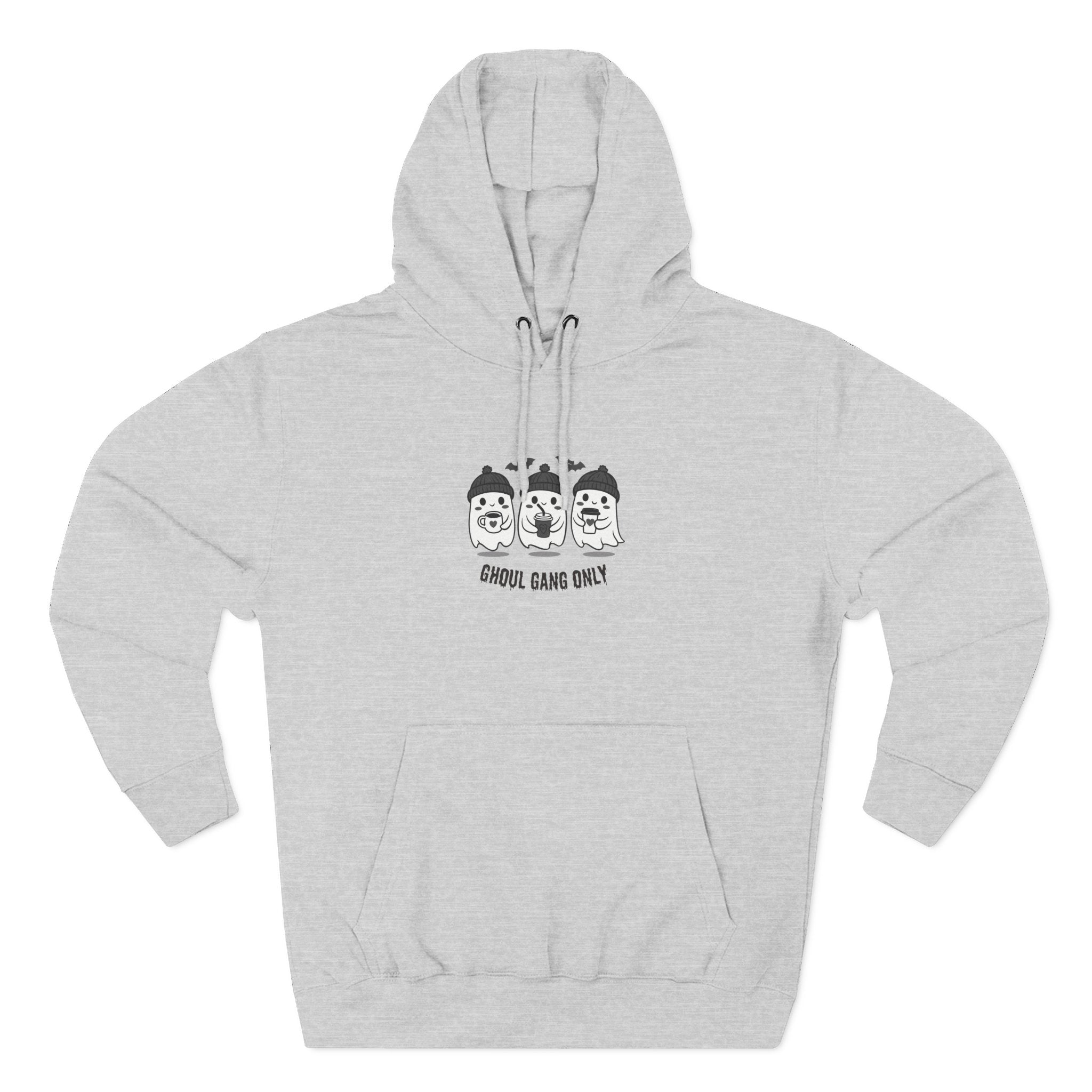 Ghoul Gang Only – Three-Panel Fleece Hoodie | Cozy Halloween Ghost Pullover, Men's Hoodie