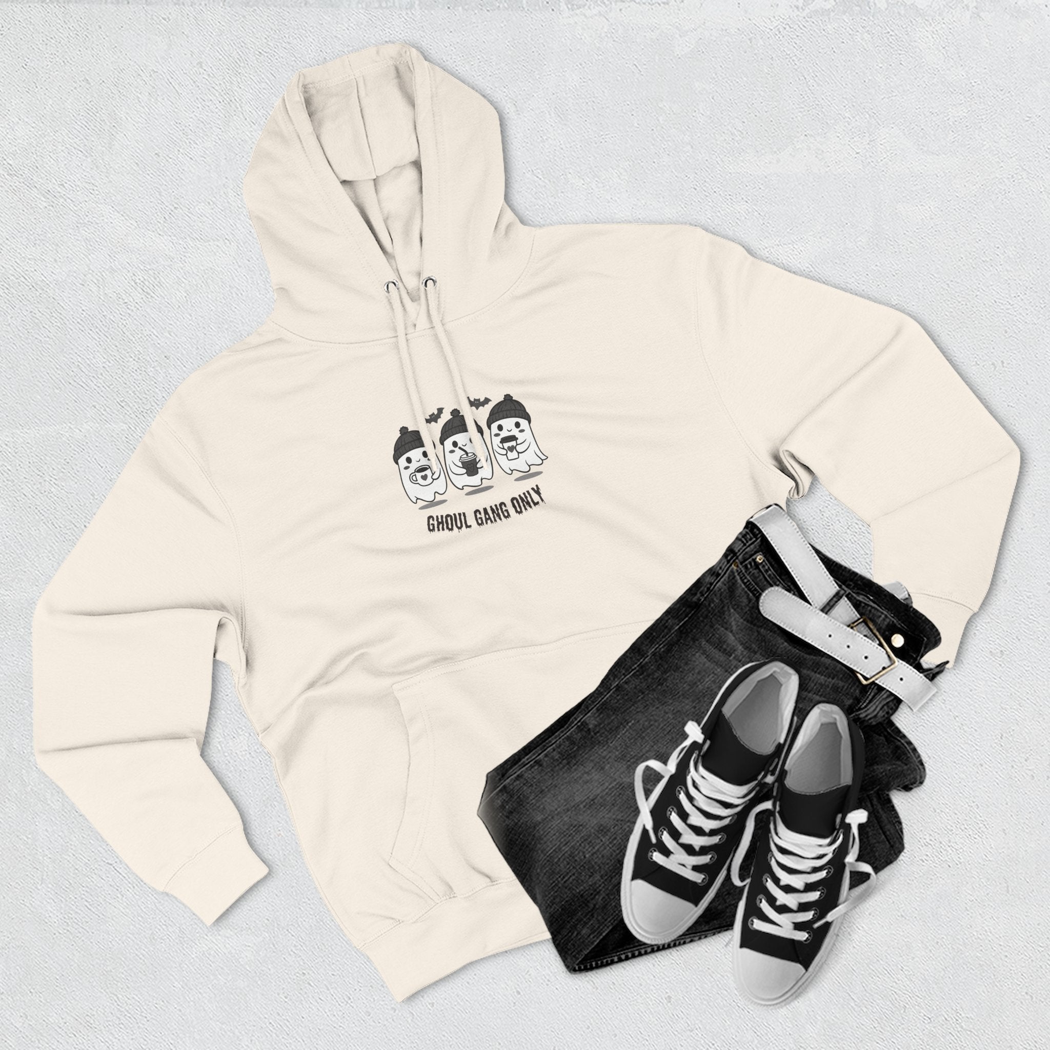 Copy of Ghoul Gang Only – Three-Panel Fleece Hoodie | Cozy Halloween Ghost Pullover, Women's Hoodie
