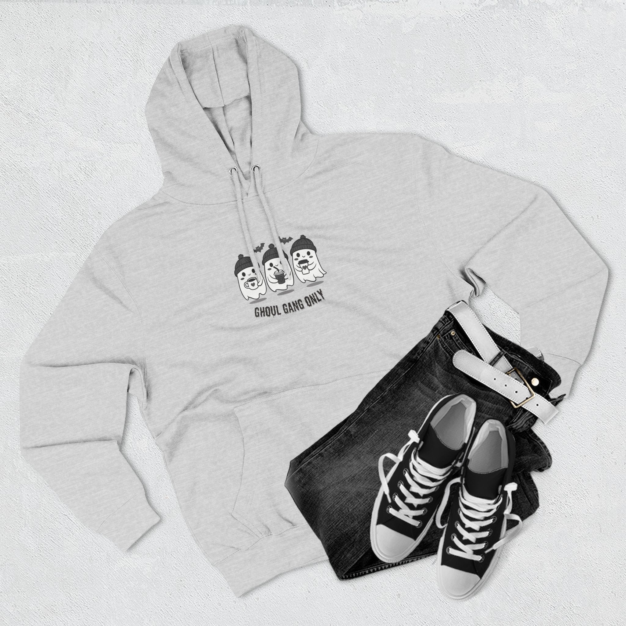 Copy of Ghoul Gang Only – Three-Panel Fleece Hoodie | Cozy Halloween Ghost Pullover, Women's Hoodie
