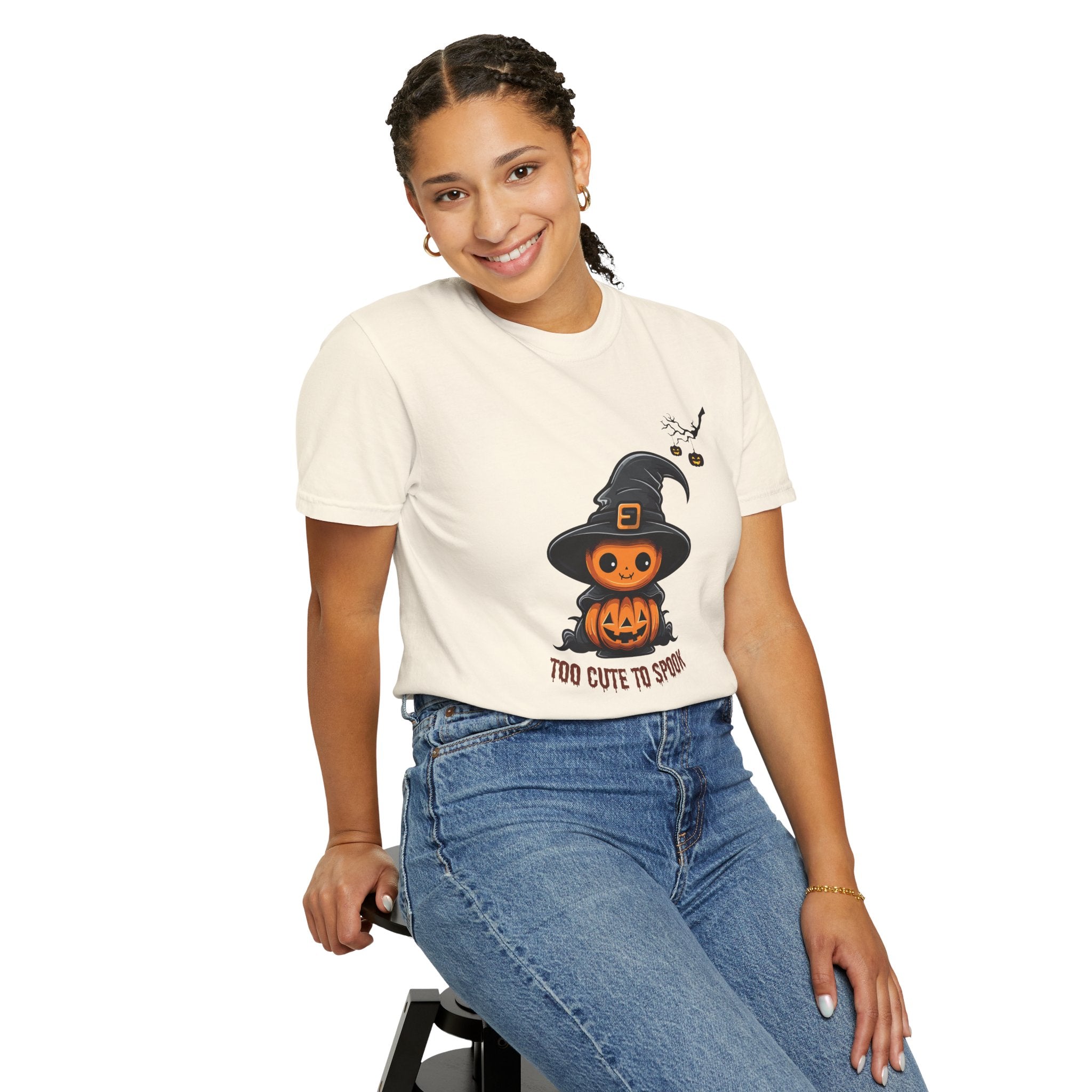 Halloween Pumpkin Fall Comfort Colors 1717 Graphic Tee – Cozy Halloween Shirt for Women