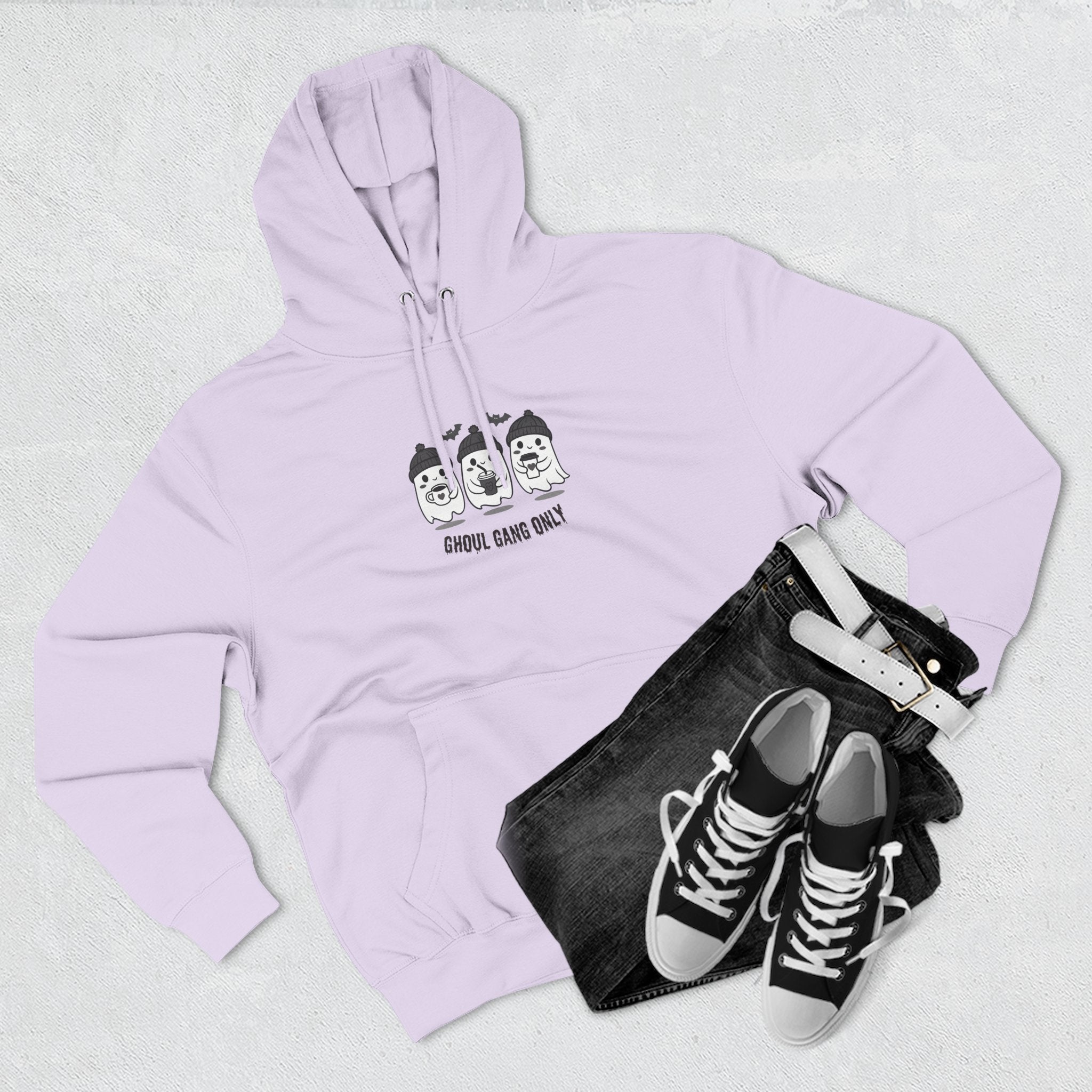 Copy of Ghoul Gang Only – Three-Panel Fleece Hoodie | Cozy Halloween Ghost Pullover, Women's Hoodie