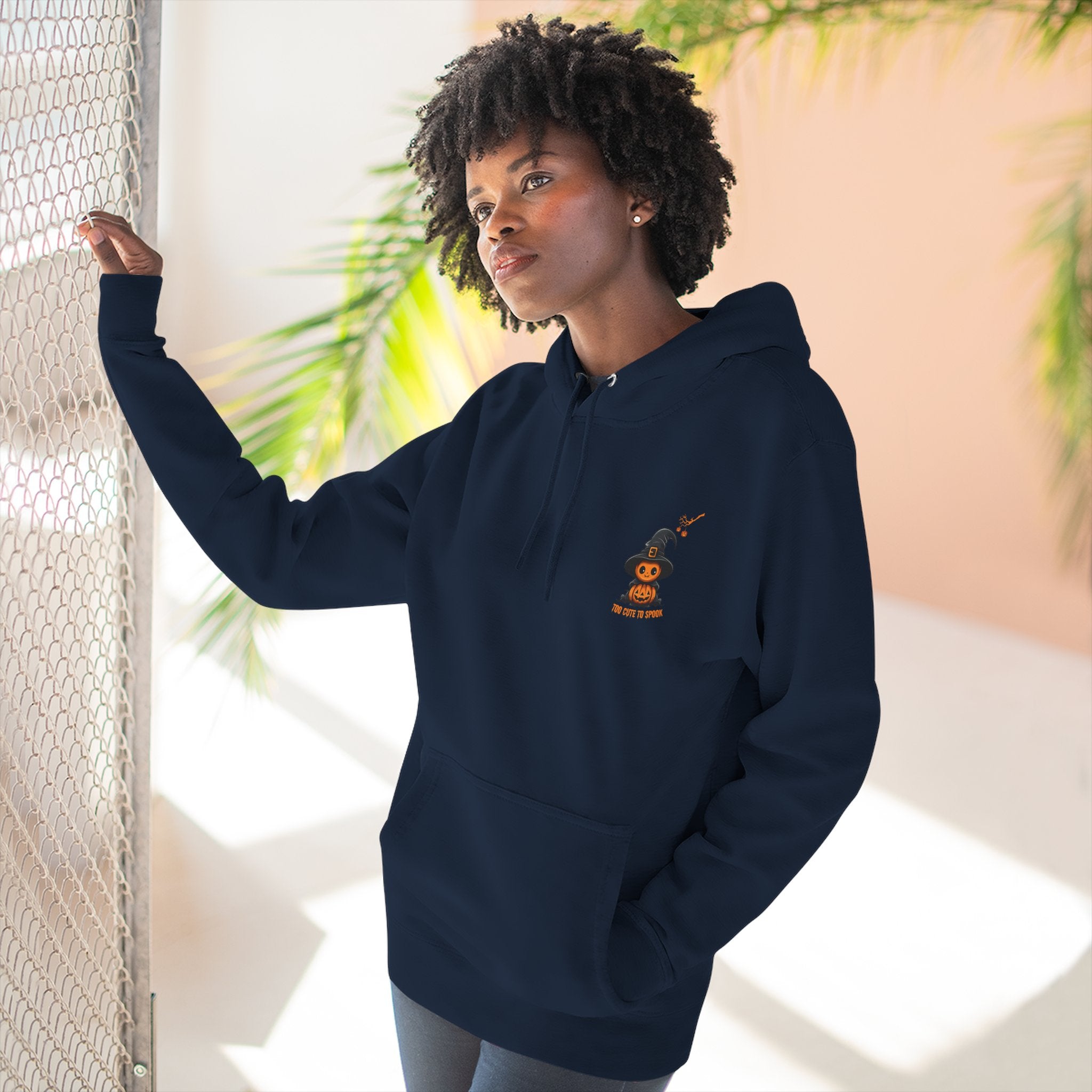 Too Cute To Spook - Three-Panel Fleece Hoodie, Premium Women's Hoodie