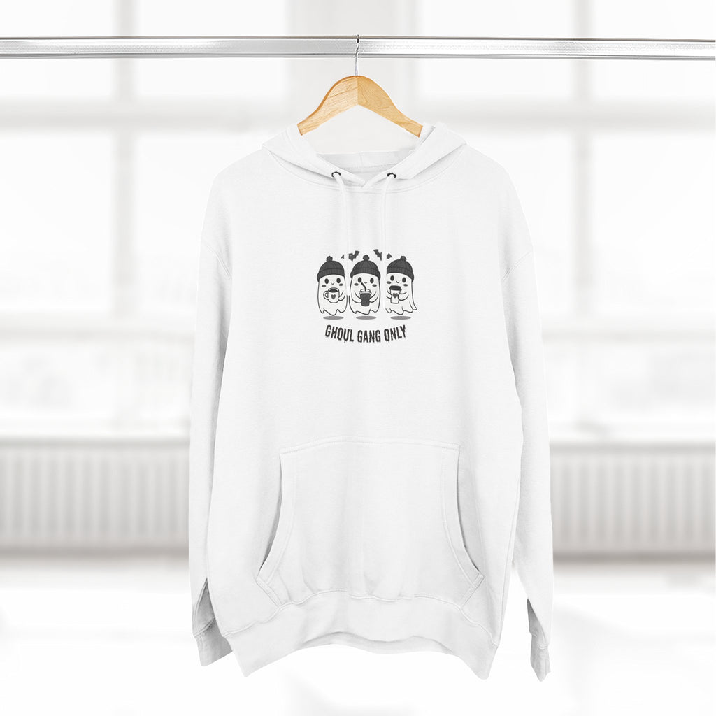 Ghoul Gang Only – Three-Panel Fleece Hoodie | Cozy Halloween Ghost Pullover, Men's Hoodie