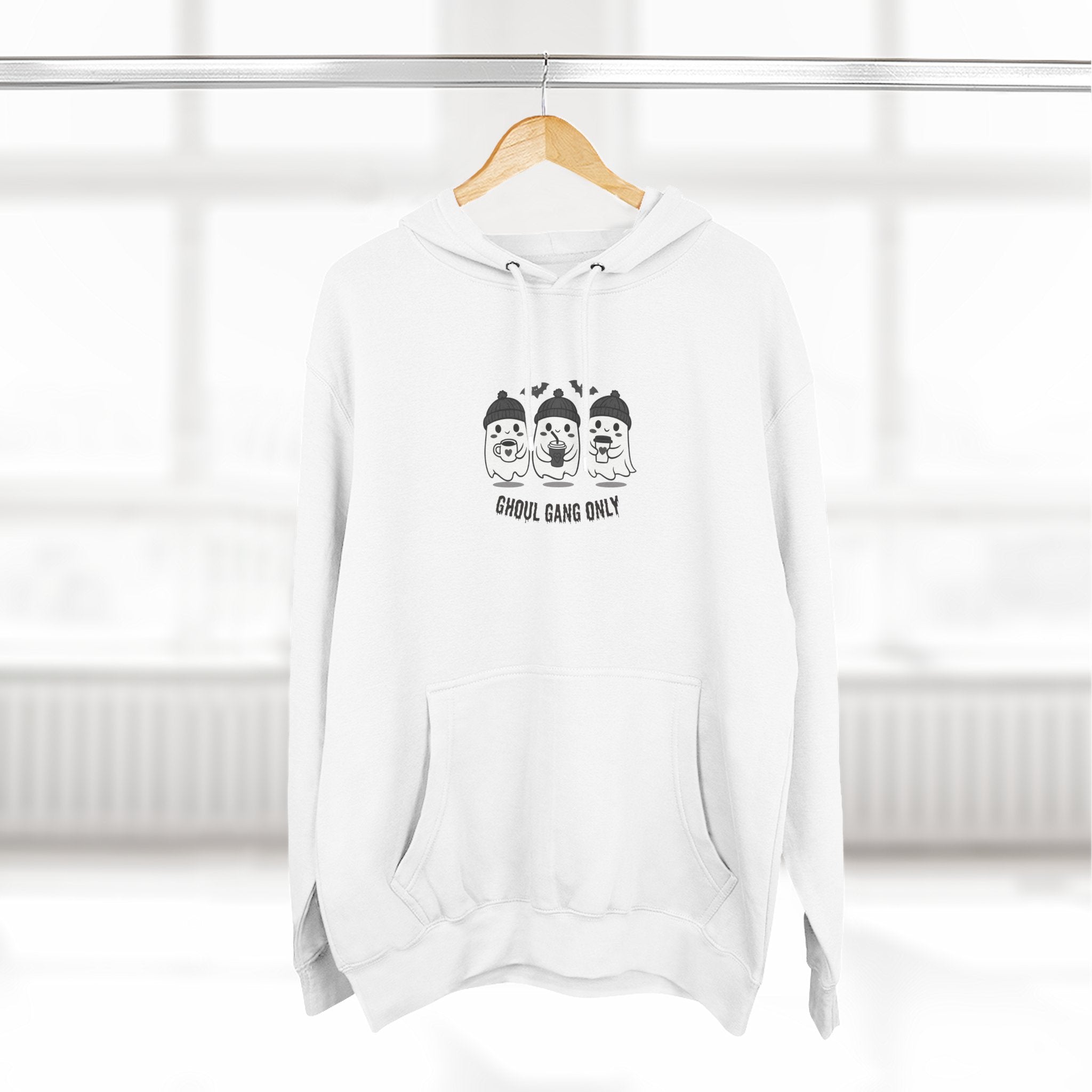 Copy of Ghoul Gang Only – Three-Panel Fleece Hoodie | Cozy Halloween Ghost Pullover, Women's Hoodie